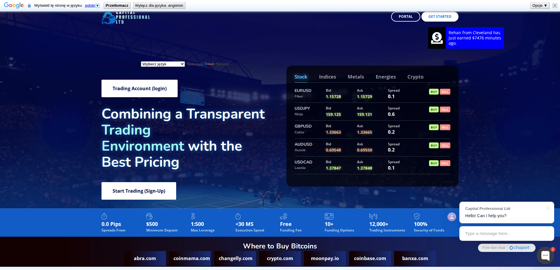 Website screenshot for https://capt-professionallt.com/ - 1