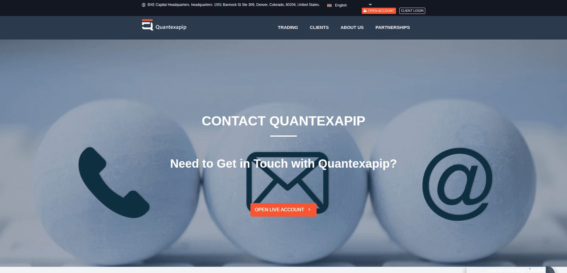 Website screenshot for https://quantexapip.com/ - 2