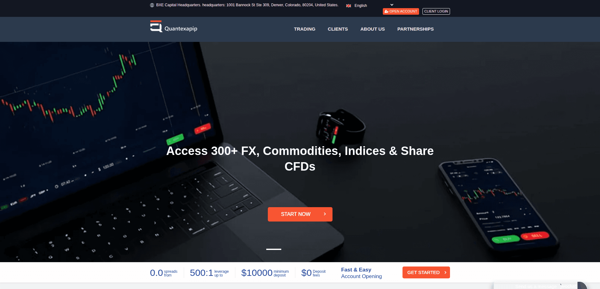 Website screenshot for https://quantexapip.com/ - 1