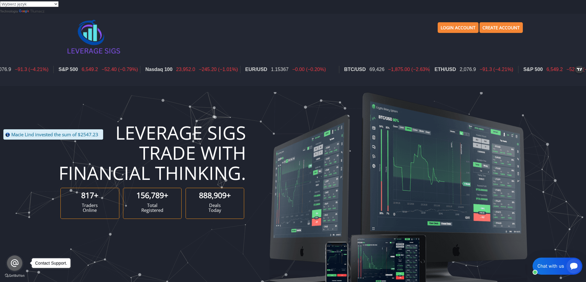 Website screenshot for https://leveragesigs.live/ - 1