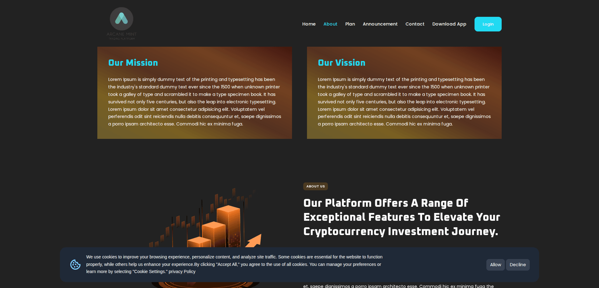 Website screenshot for https://arcanemint.com/ - 2