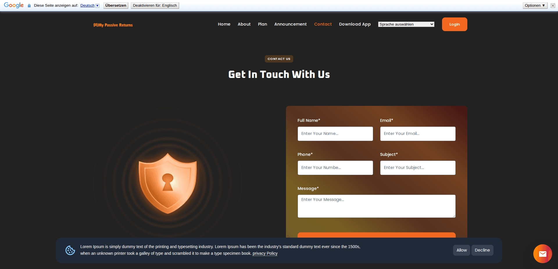 Website screenshot for https://mypassivereturn.com/ - 2