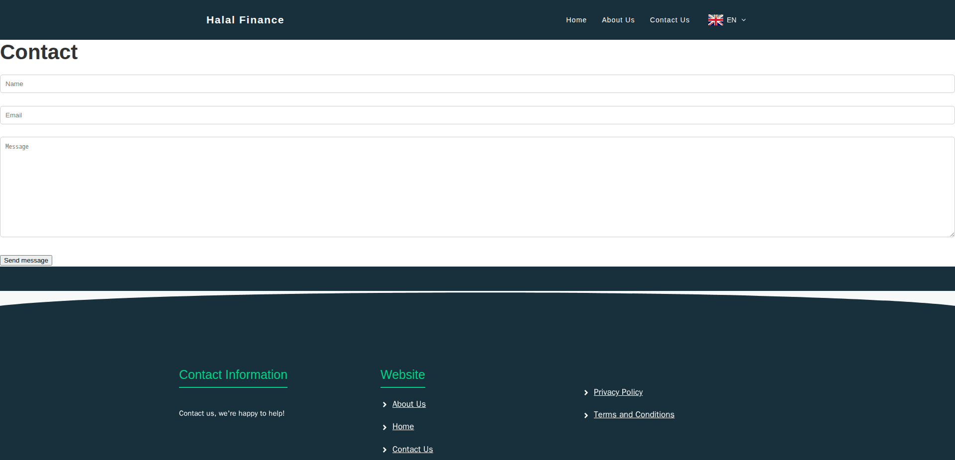Website screenshot for https://halalfinanceapp.com/ - 2