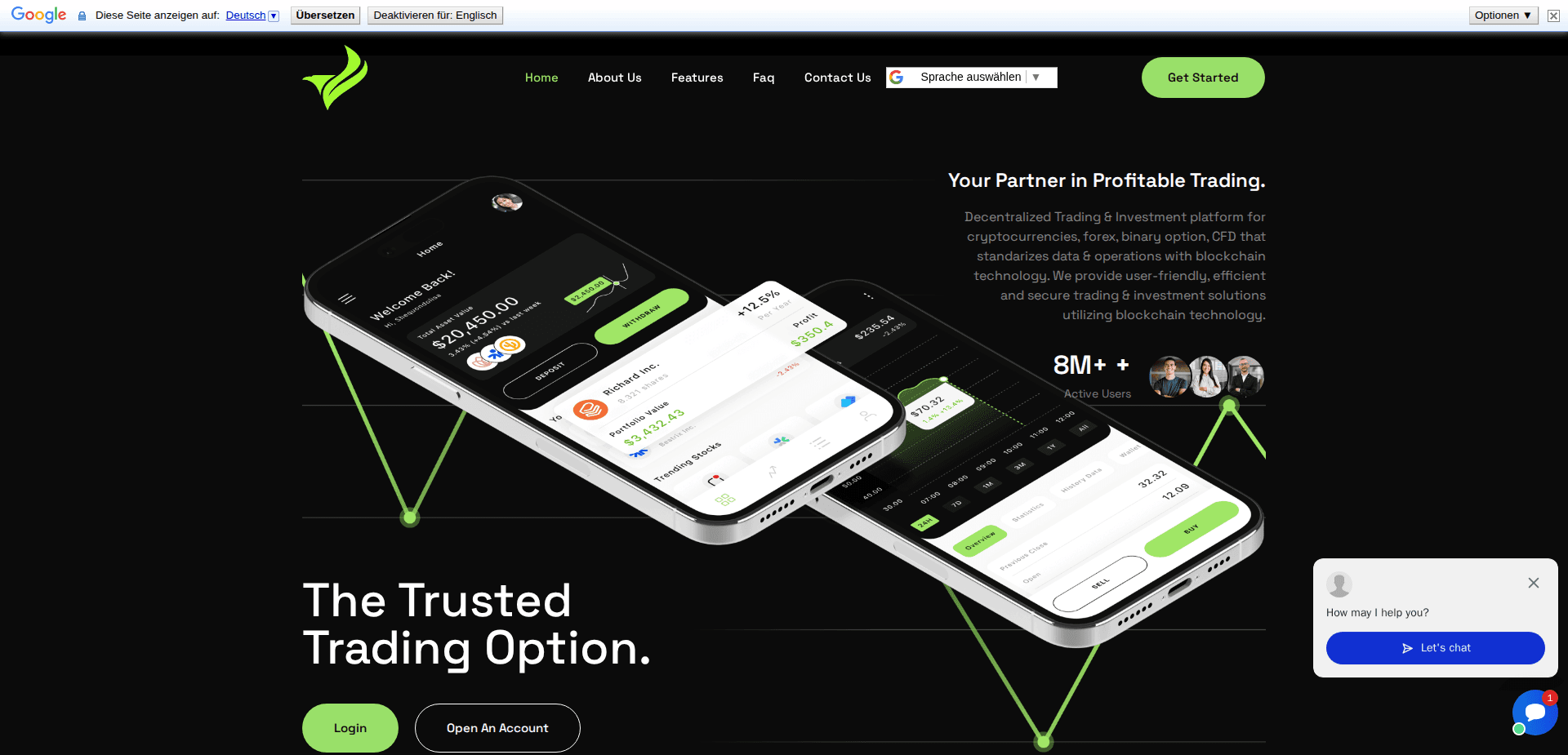 Website screenshot for https://arivelletrading.com/ - 1