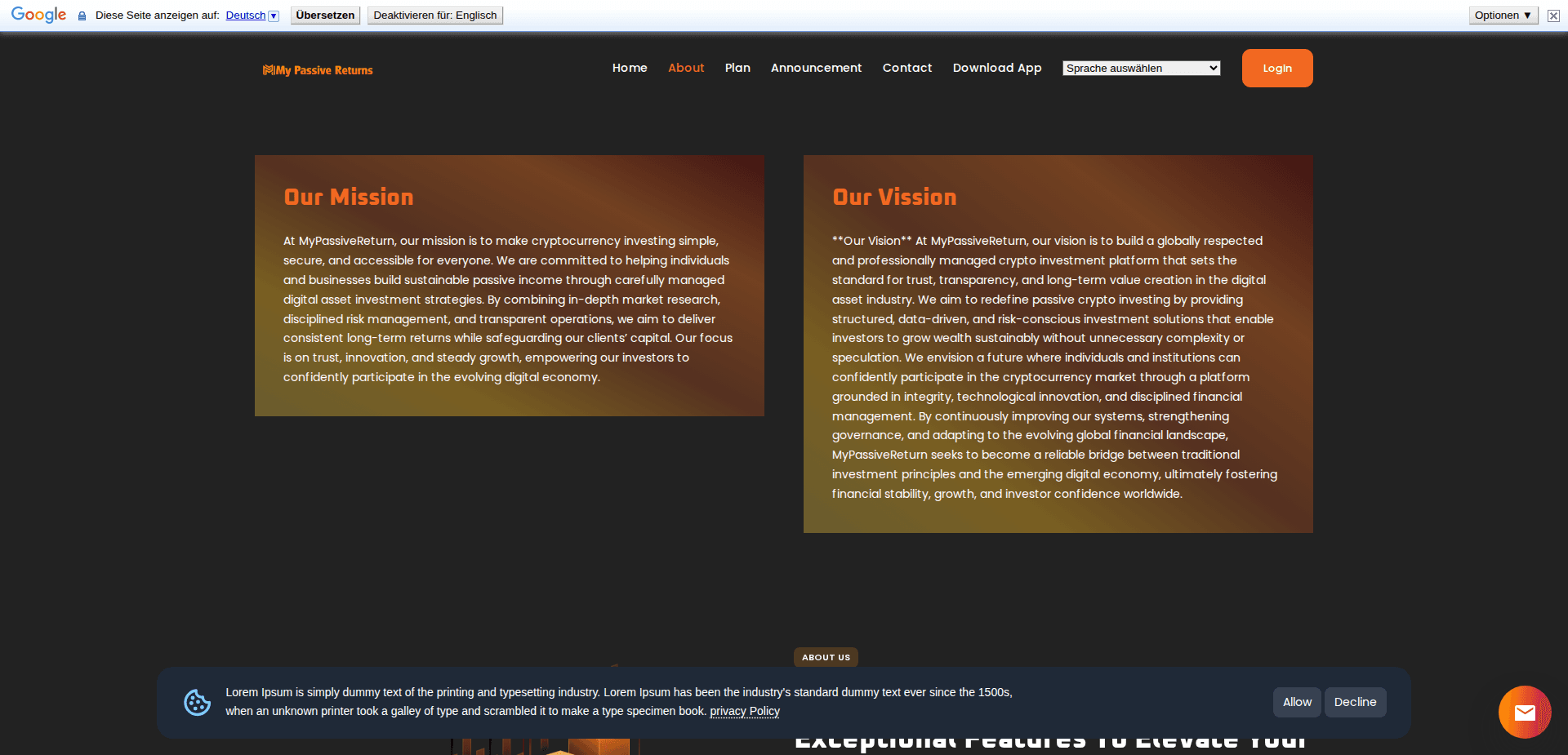 Website screenshot for https://mypassivereturn.com/ - 3
