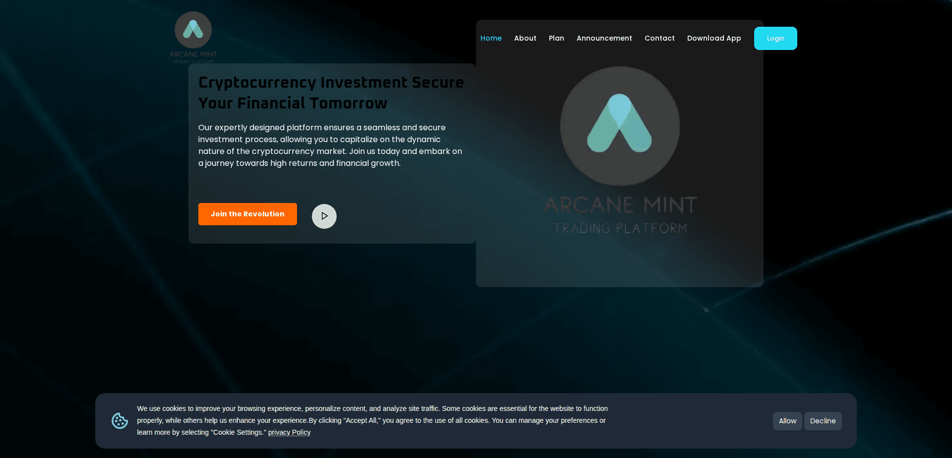 Website screenshot for https://arcanemint.com/ - 1