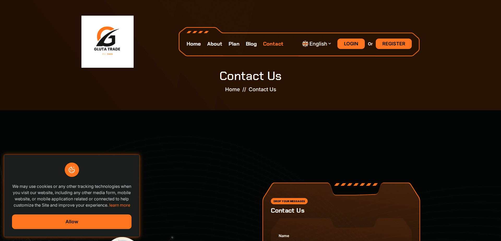 Website screenshot for https://glutatrade.buzz/ - 3