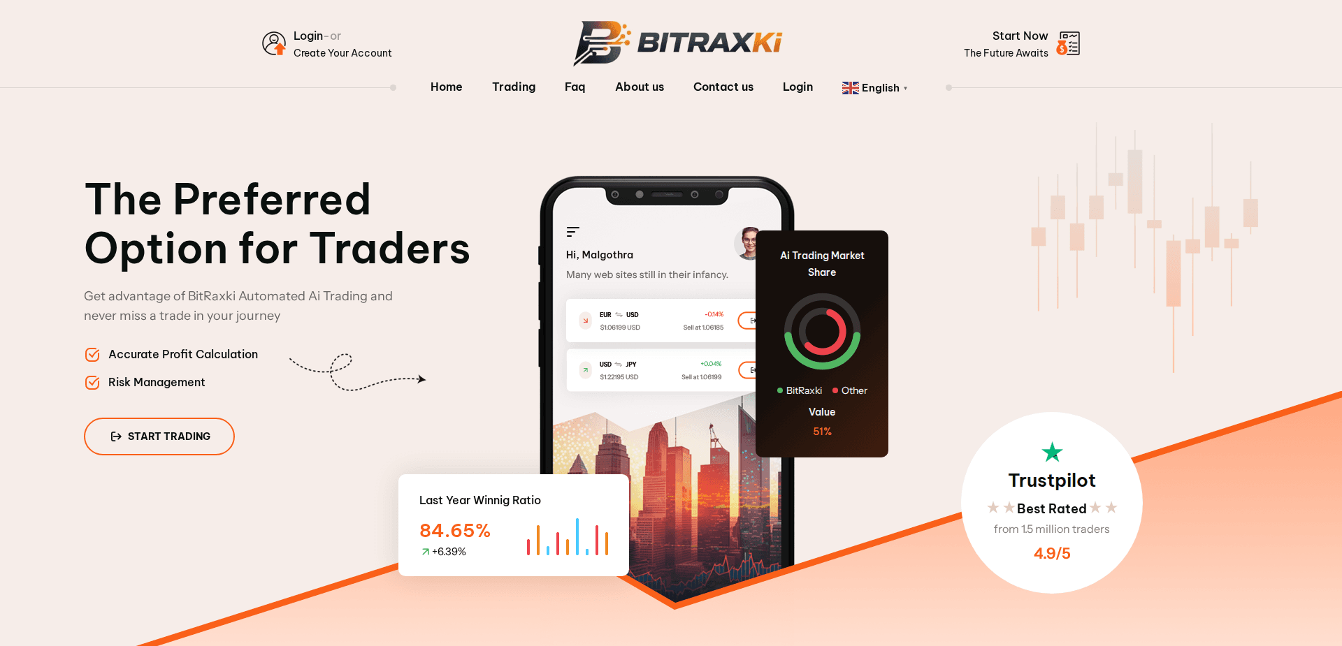 Website screenshot for https://bitraxki.com/ - 1