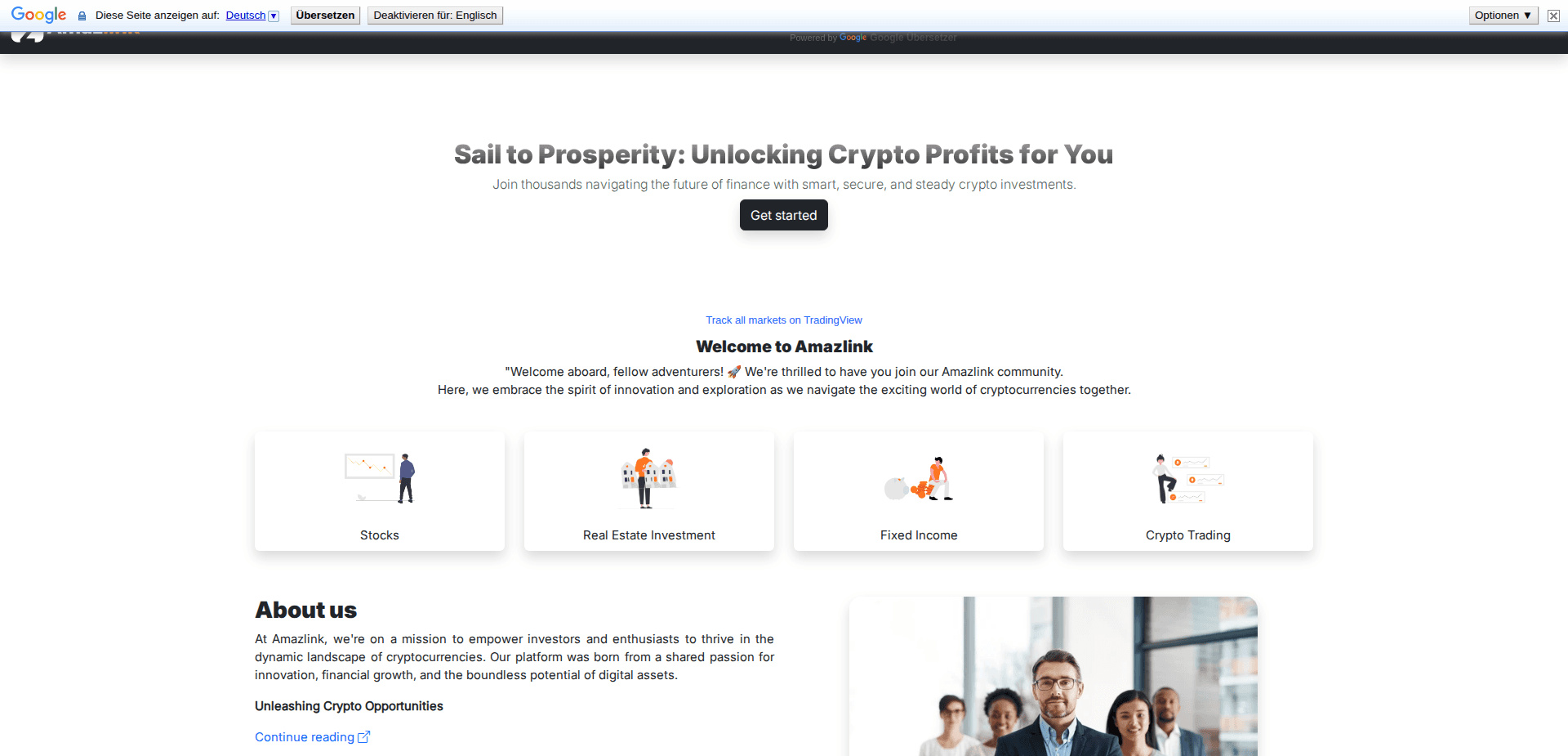 Website screenshot for https://amazlink.online/ - 1