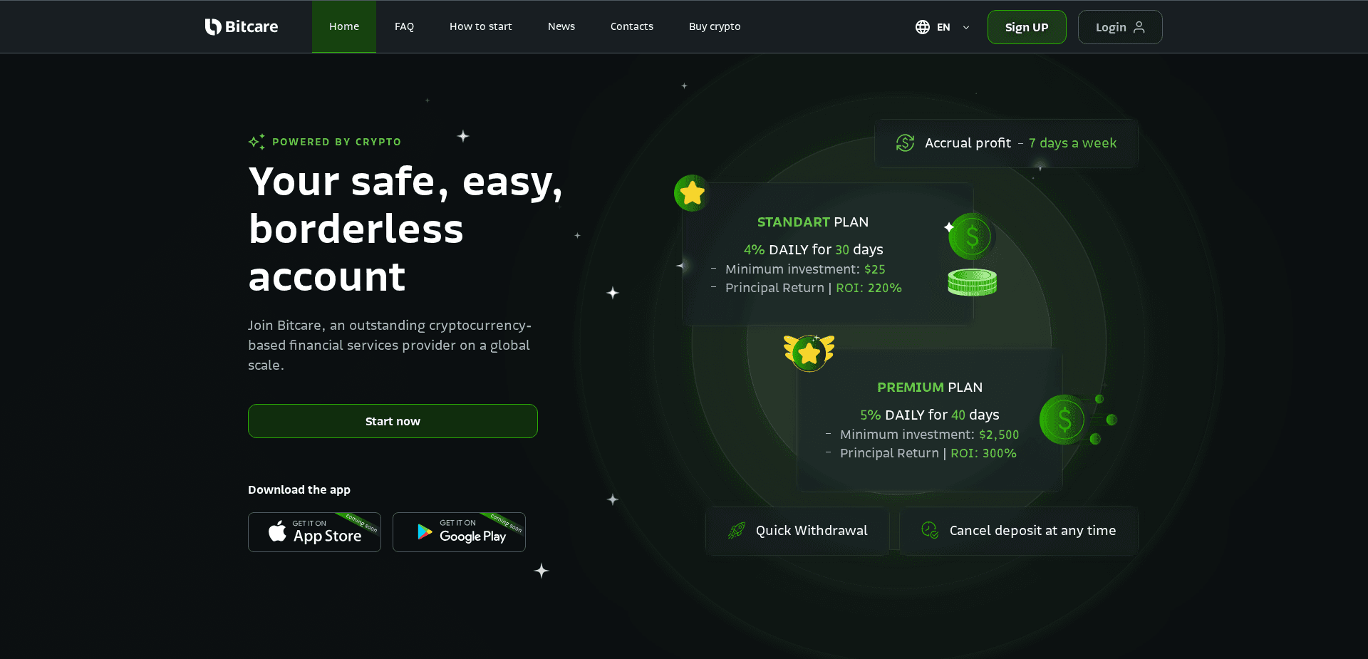 Website screenshot for https://bitcare.cc/ - 1