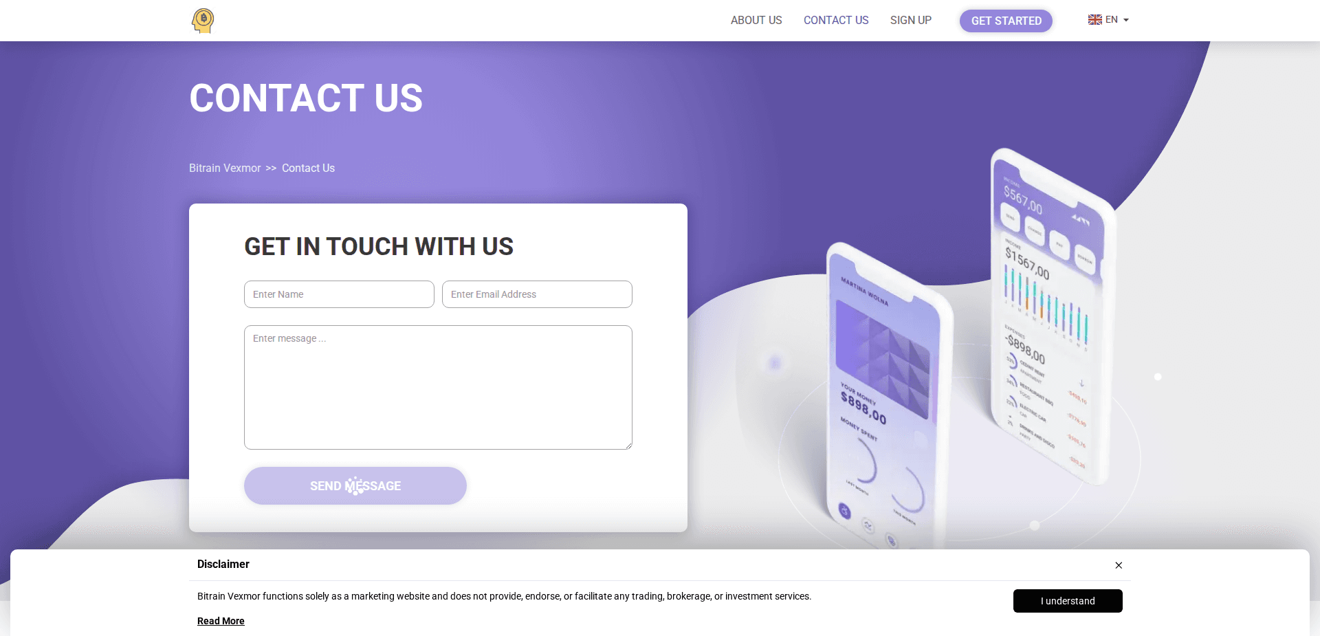 Website screenshot for https://bitrain-vexmor-app.com/ - 2