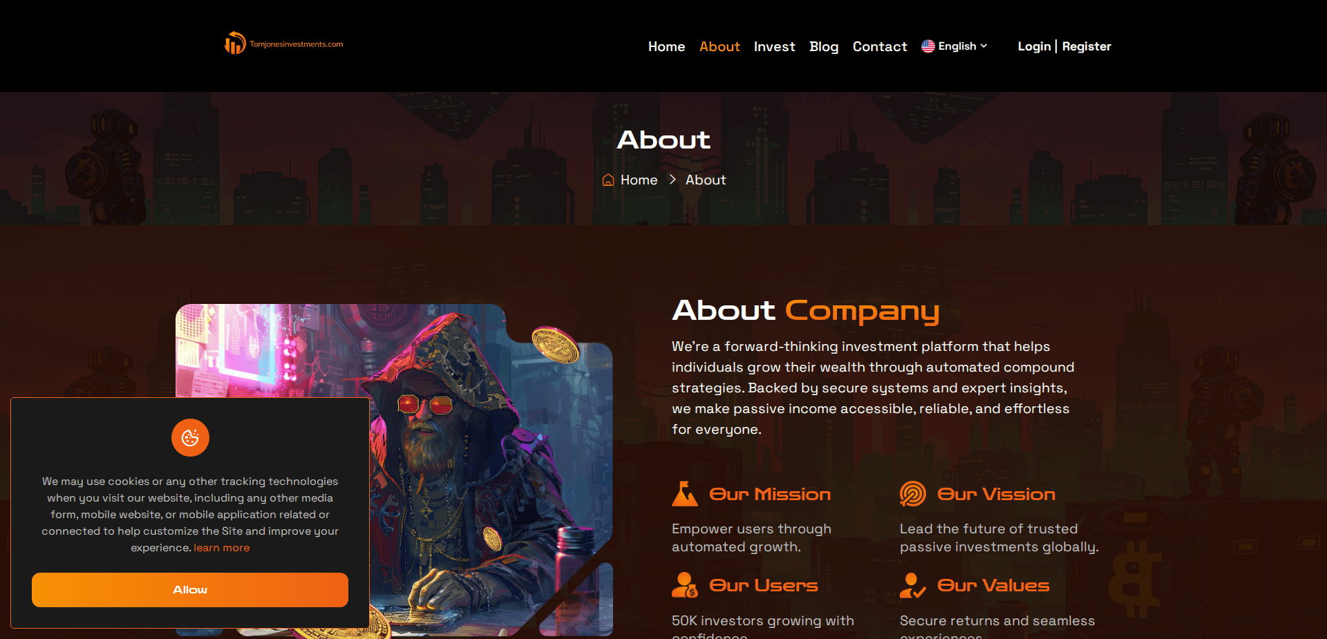 Website screenshot for https://tomjonesinvestments.com/ - 3