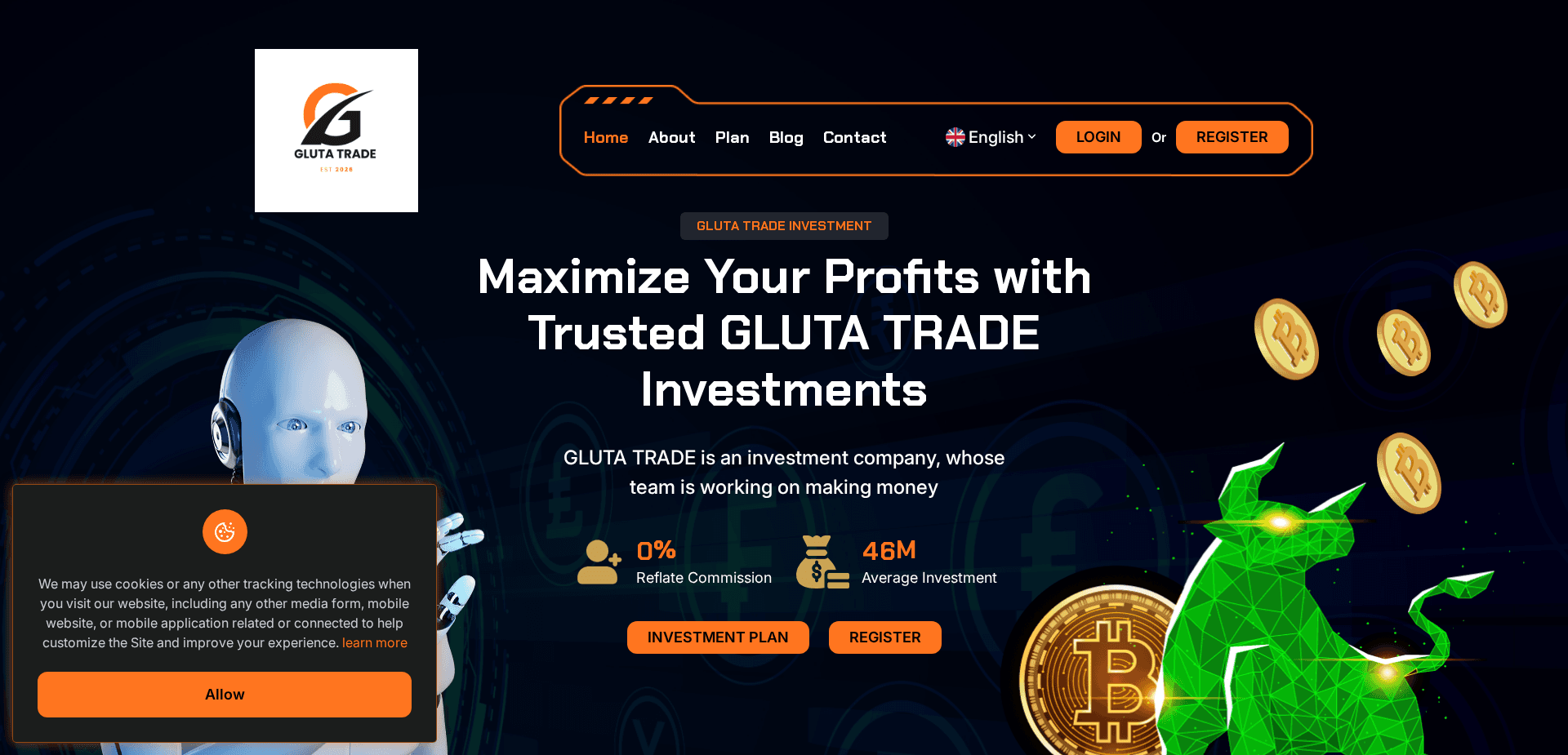 Website screenshot for https://glutatrade.buzz/ - 1