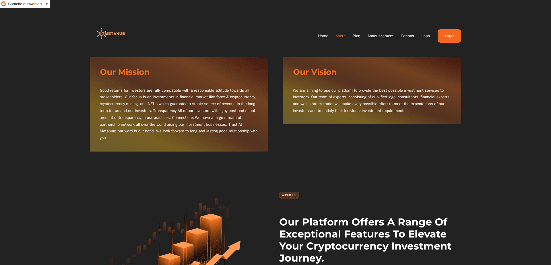 Website screenshot for https://metahurbinc.org/ - 2
