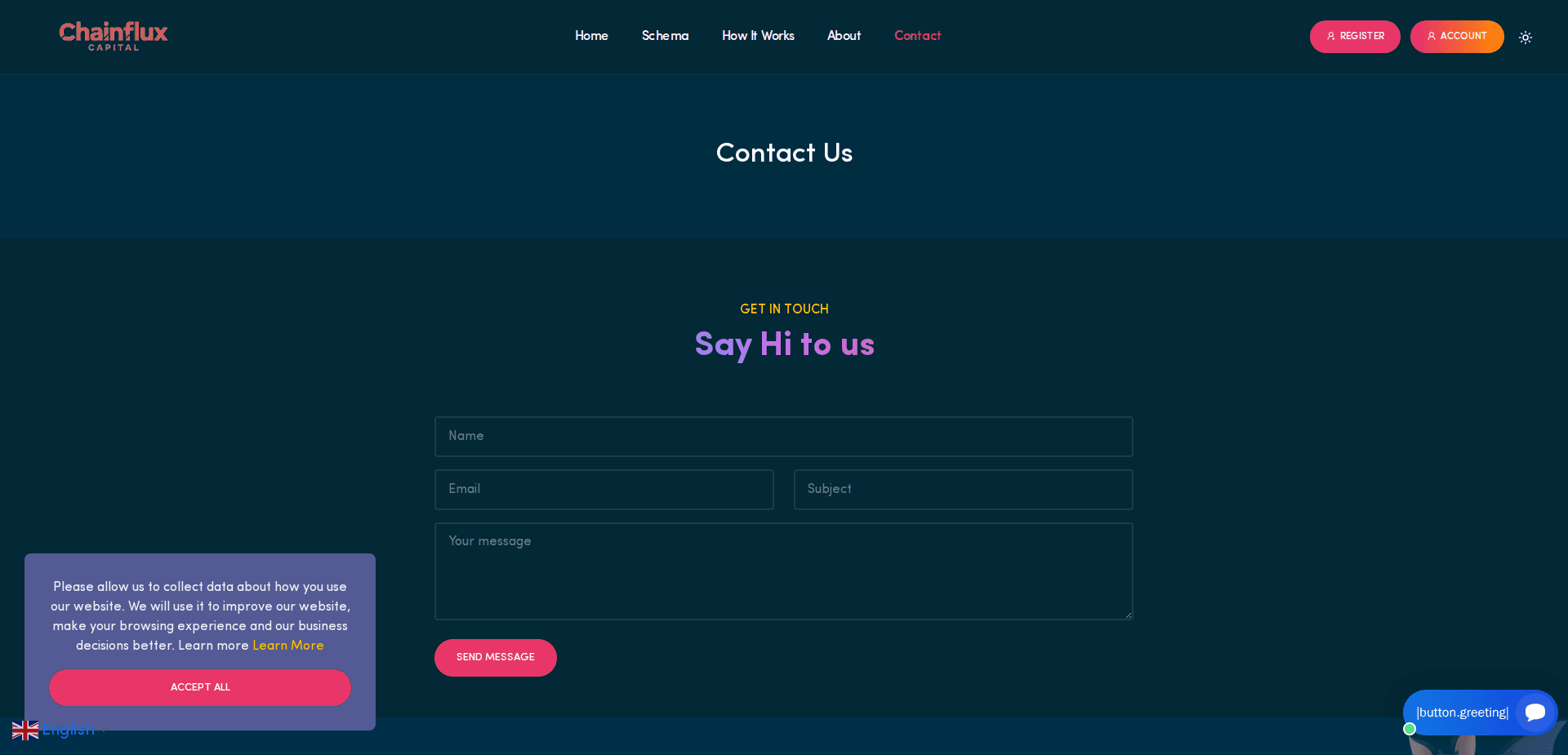 Website screenshot for https://chainfluxcapital.com/ - 2