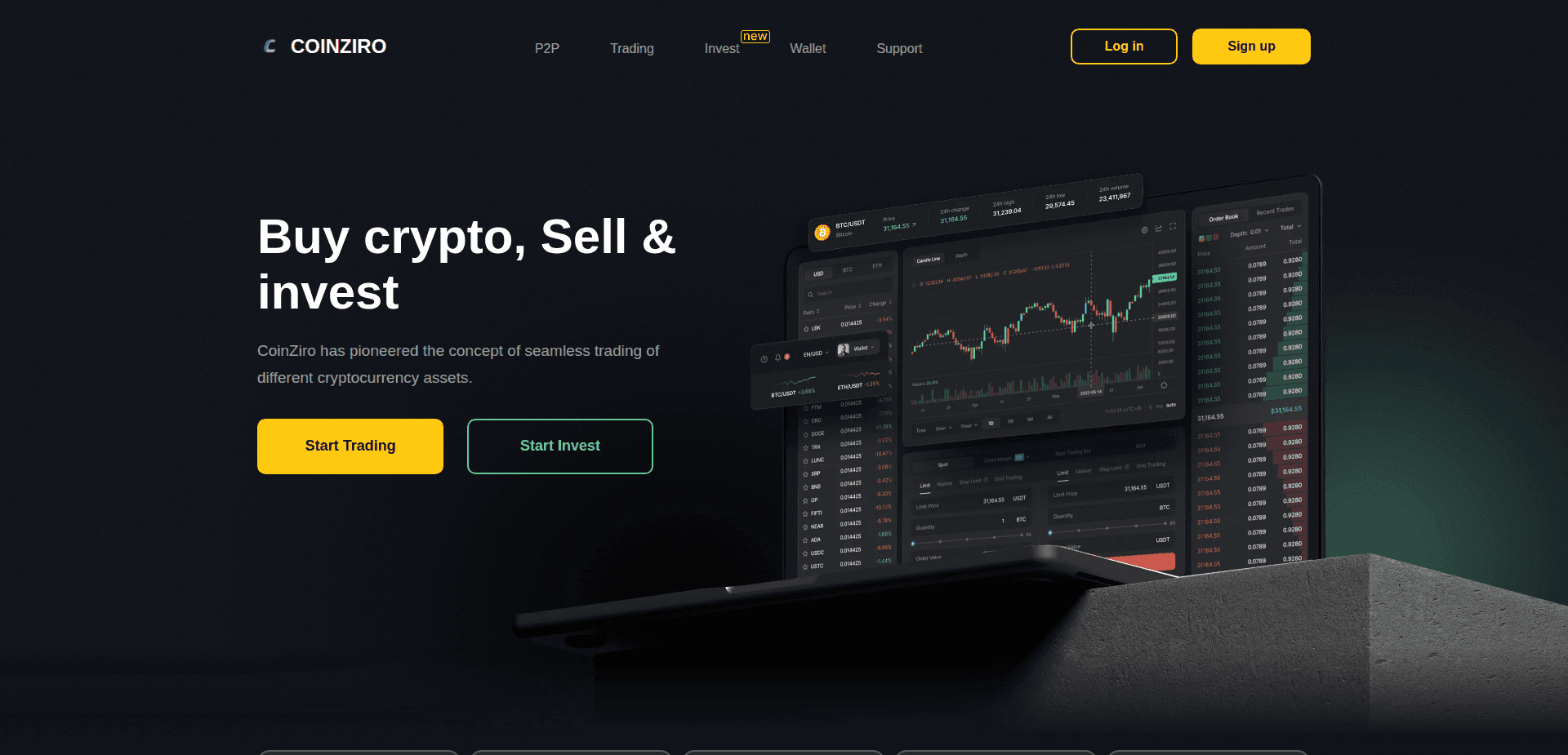 Website screenshot for https://coinziro.com/ - 1