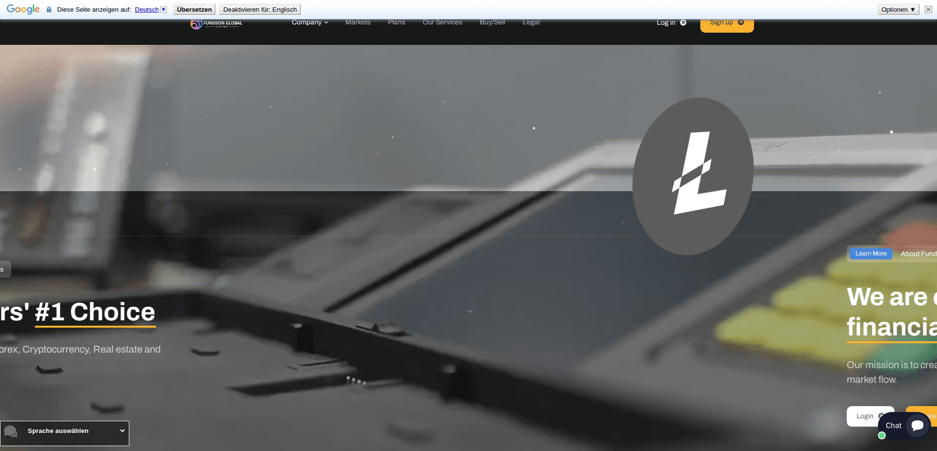 Website screenshot for https://fundsonglobalinvestments.com/ - 2