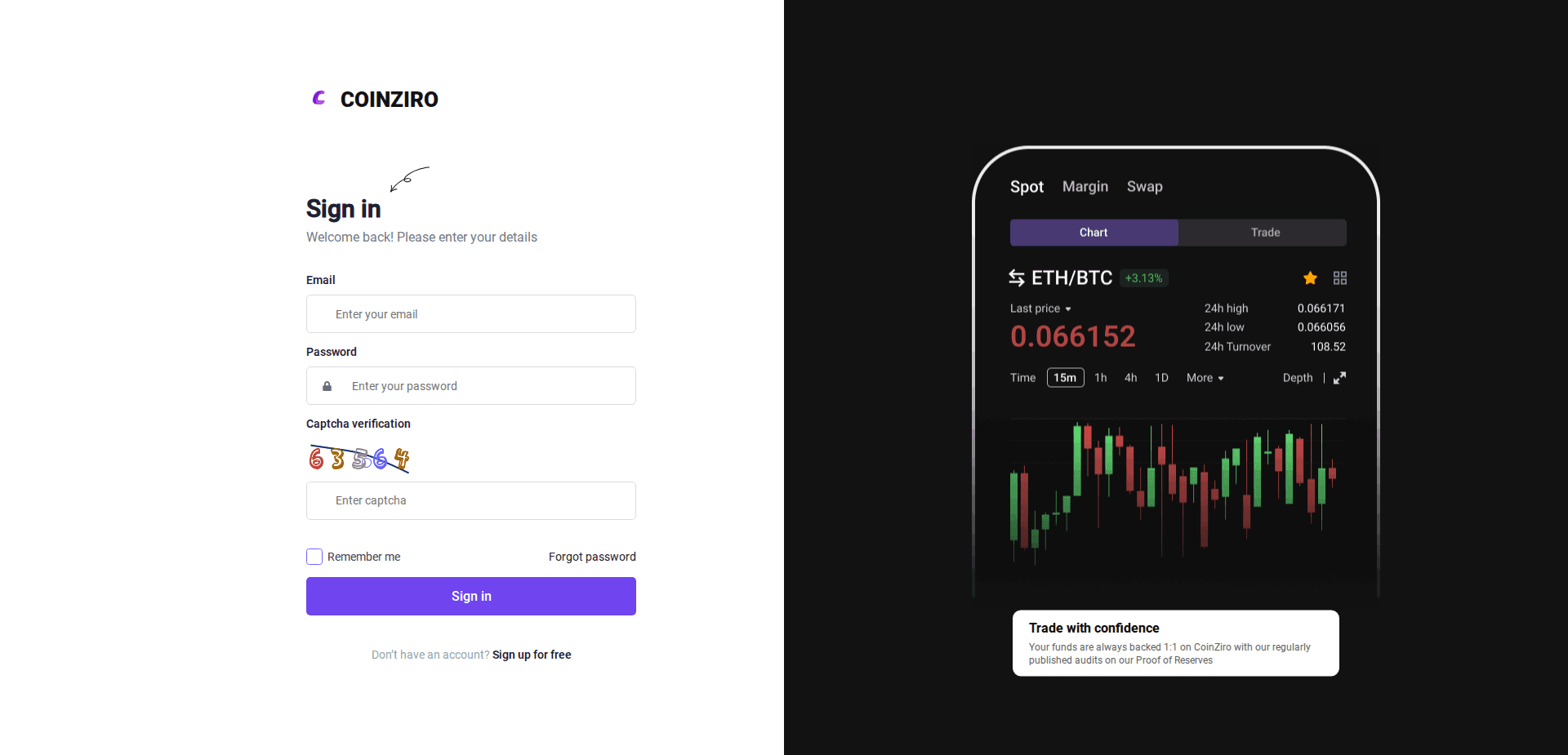 Website screenshot for https://coinziro.com/ - 2