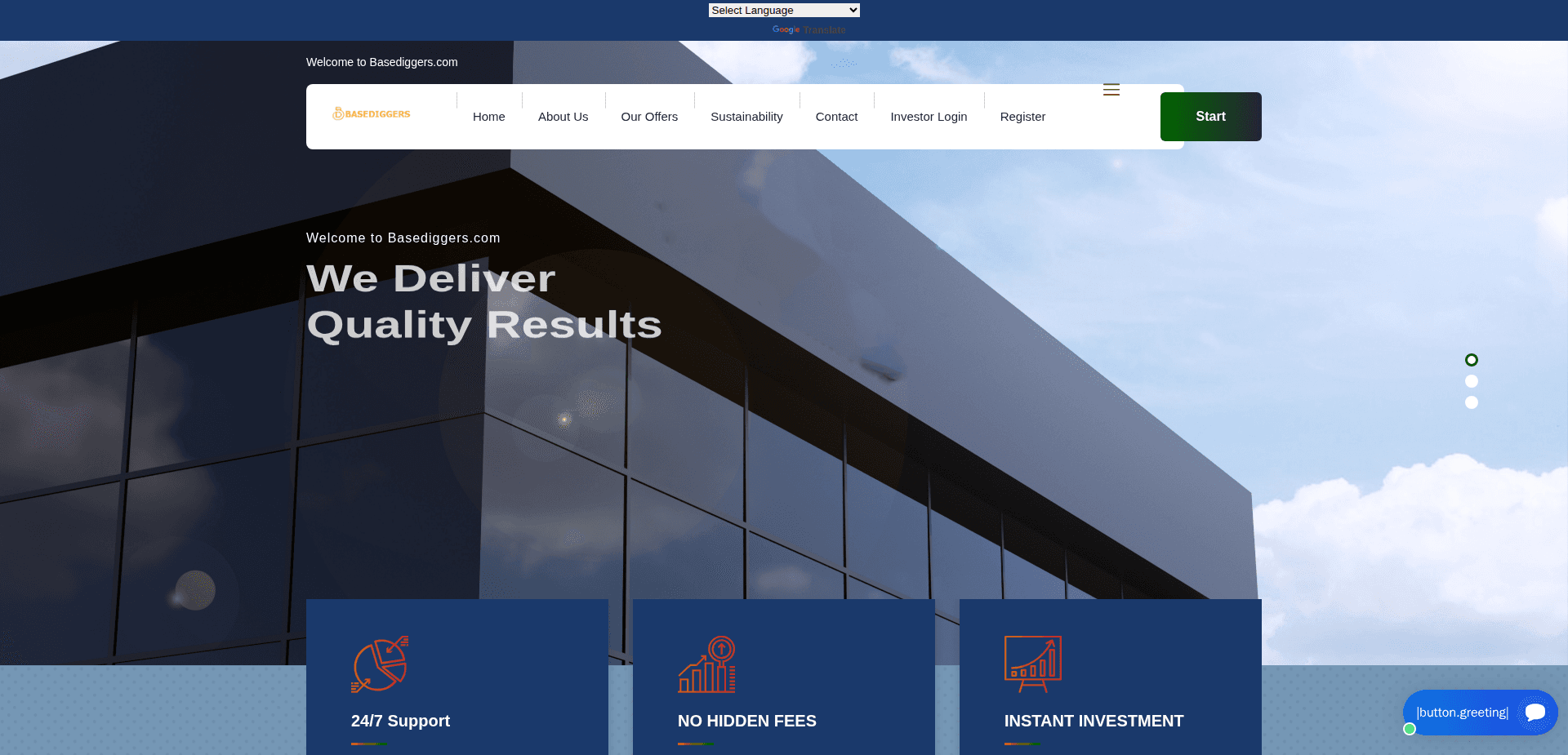 Website screenshot for https://basediggers.com/ - 1