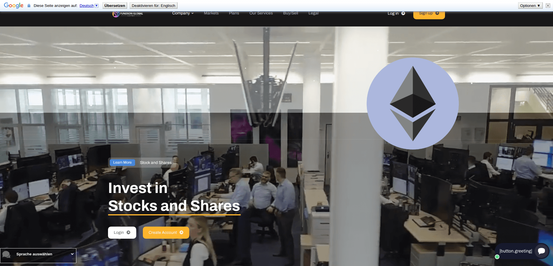 Website screenshot for https://fundsonglobalinvestments.com/ - 1