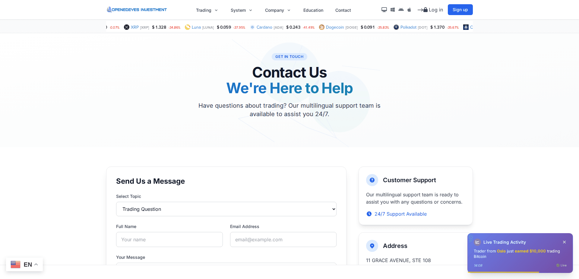 Website screenshot for https://openedeyesinc.live/ - 3