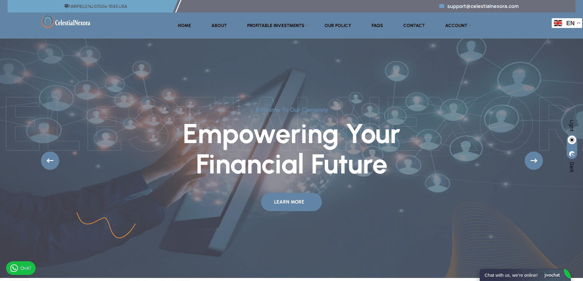 Website screenshot for https://celestialnexora.com/ - 1