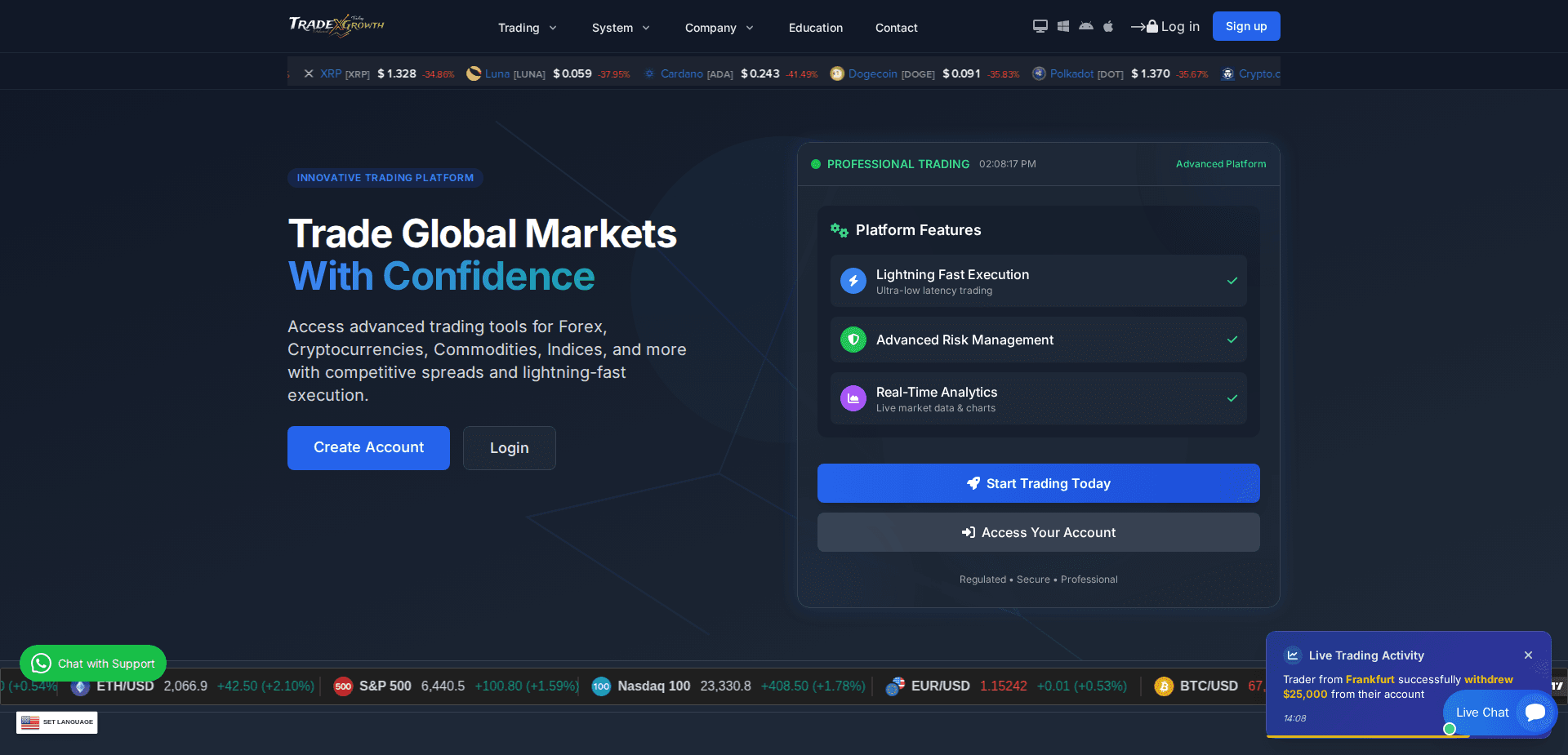 Website screenshot for https://tradexgrowth.com/ - 1
