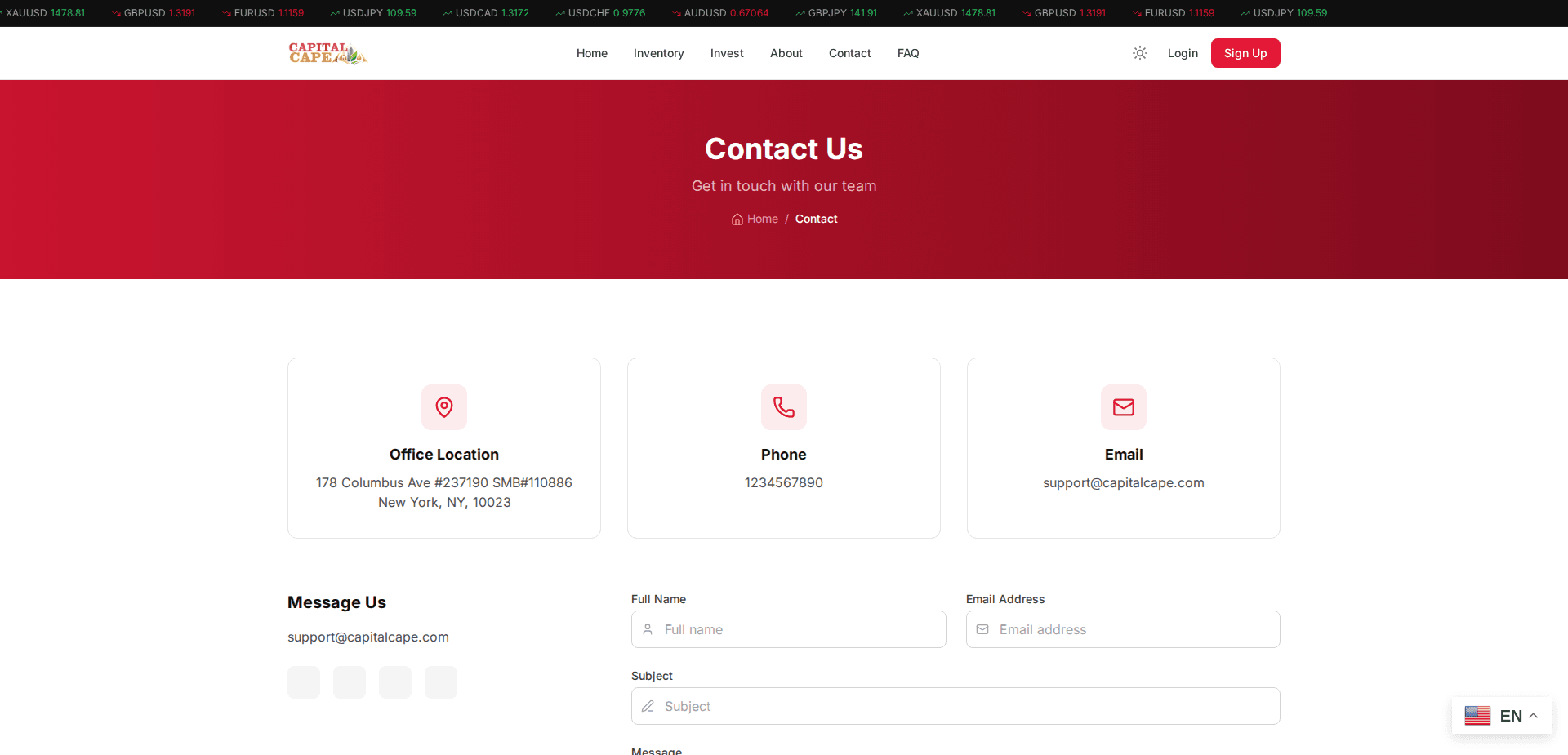 Website screenshot for https://capitalcape.com/ - 3