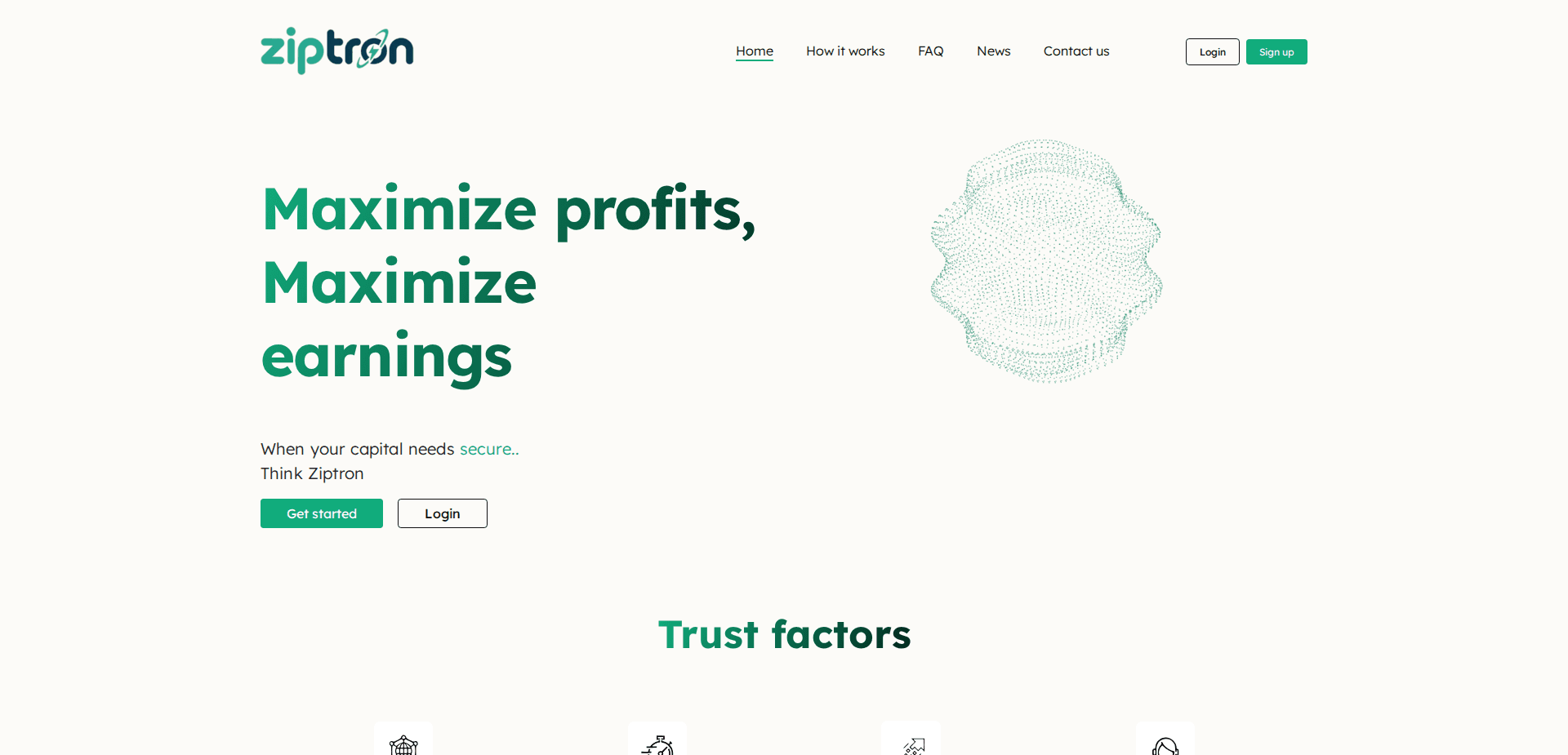 Website screenshot for https://ziptron.top/ - 1