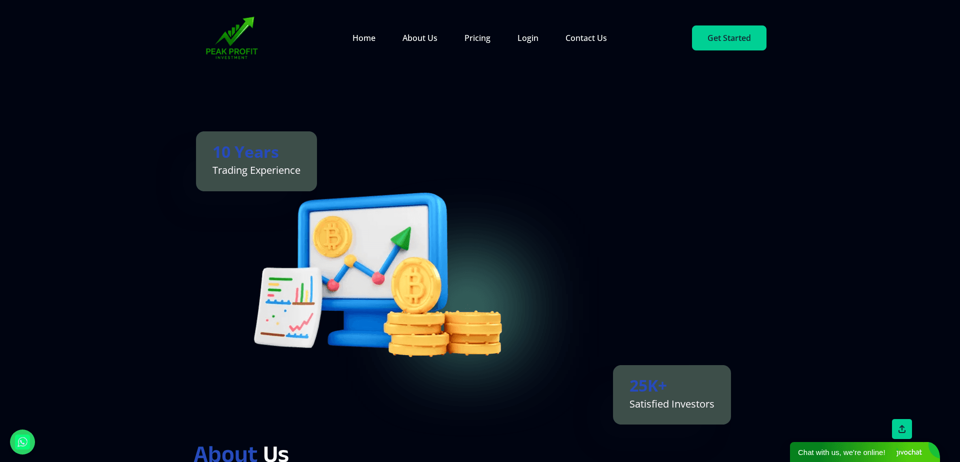 Website screenshot for https://peakprofitinvestments.com/ - 2