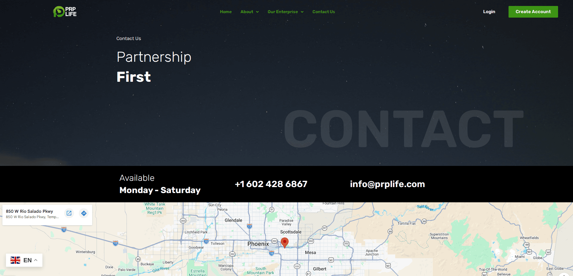 Website screenshot for https://prplife.com/ - 3