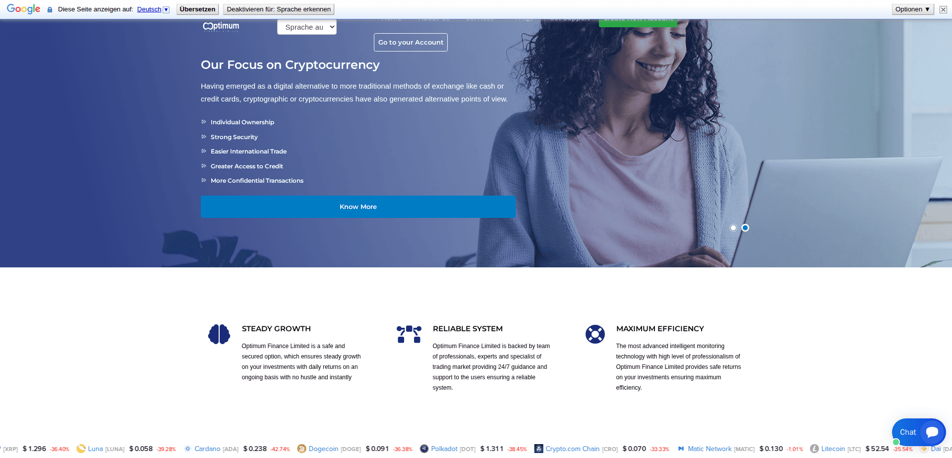 Website screenshot for https://optimumfinancelimited.com/ - 1