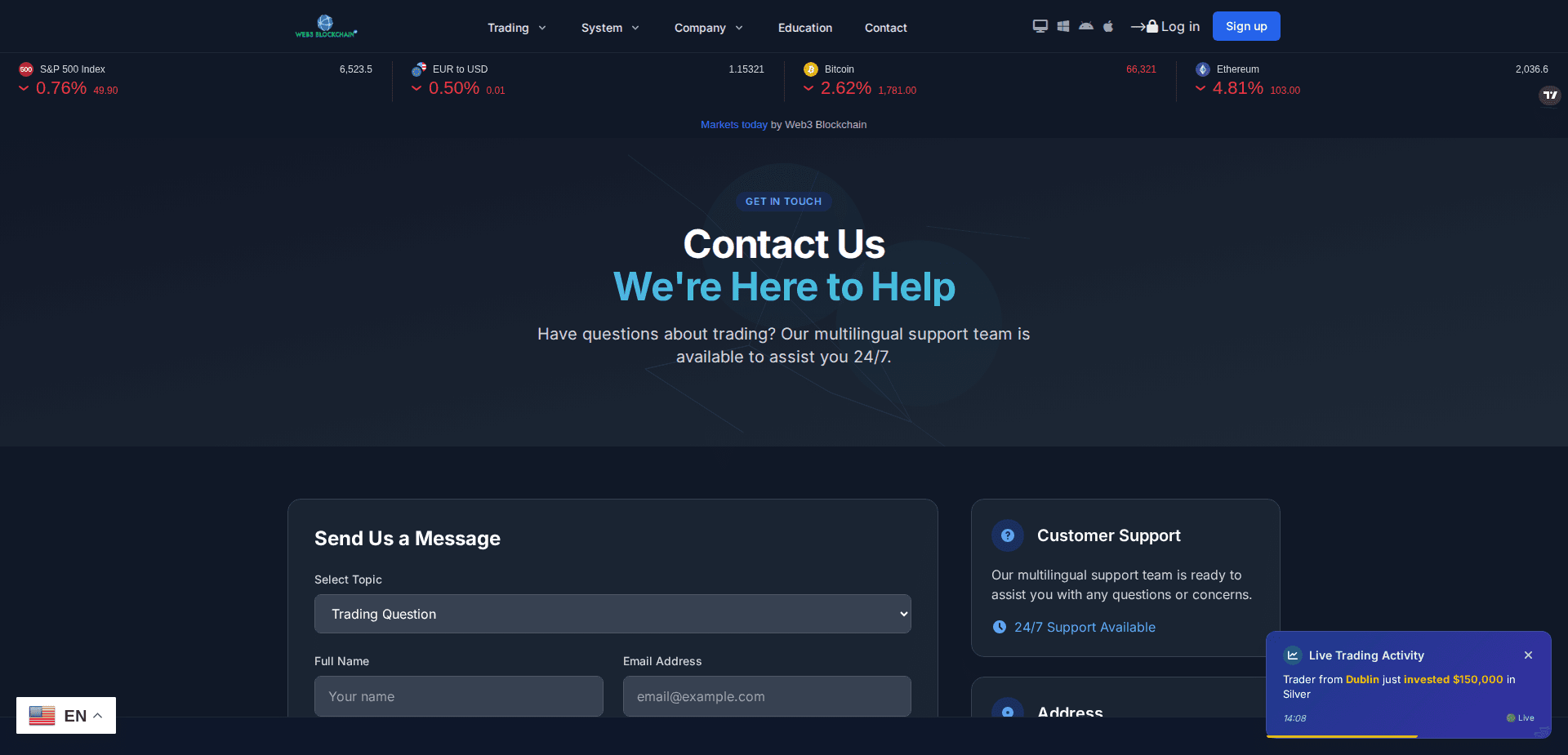 Website screenshot for https://web3blockchain.live/ - 3