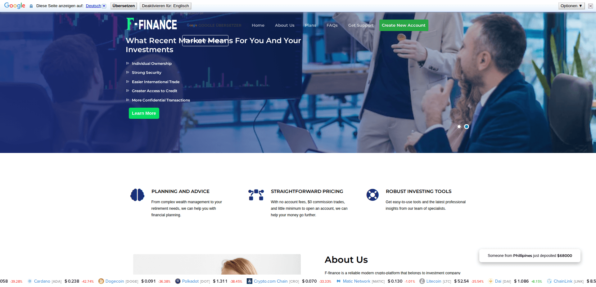 Website screenshot for https://fi-investcapital.com/ - 1