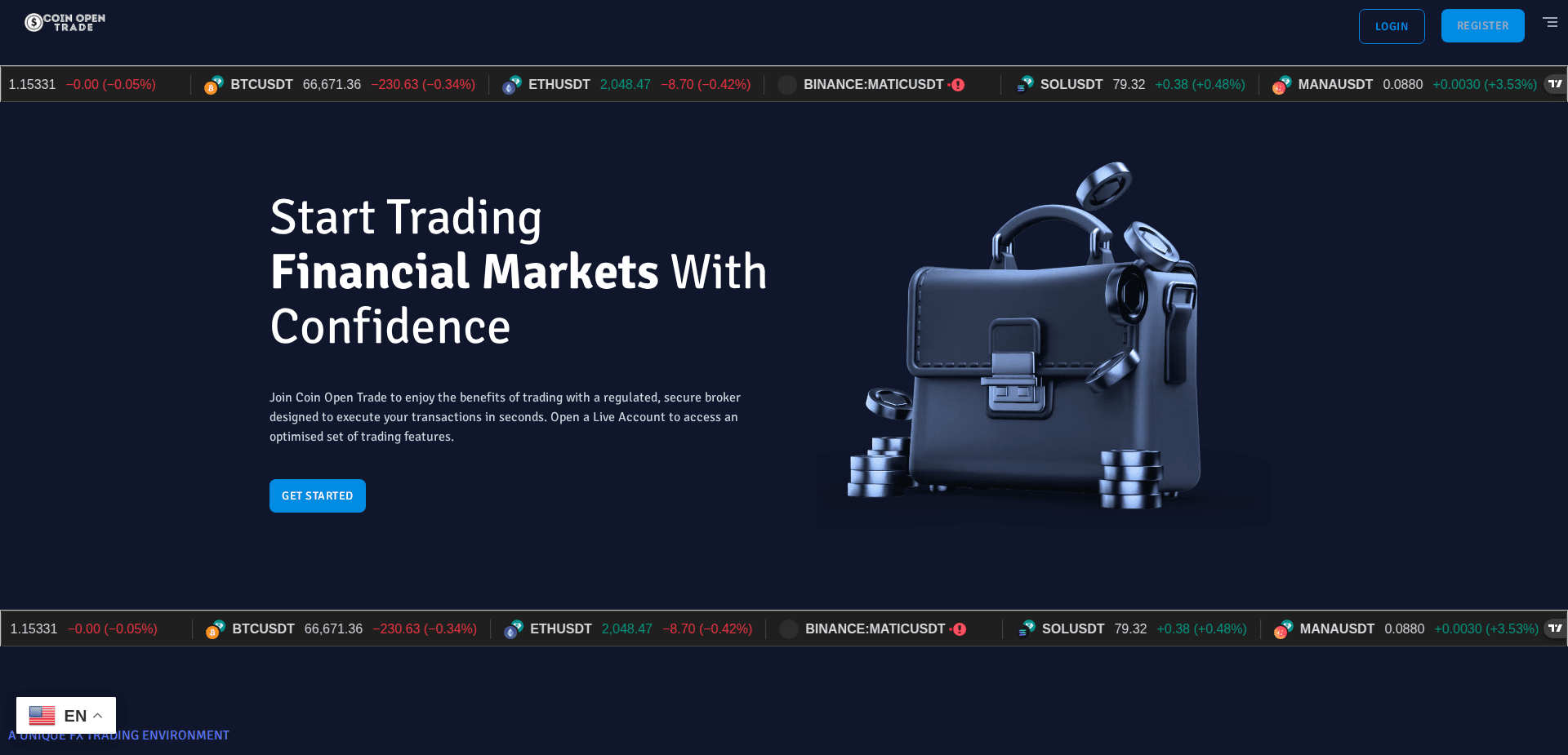 Website screenshot for https://coinopentrade.com/ - 1