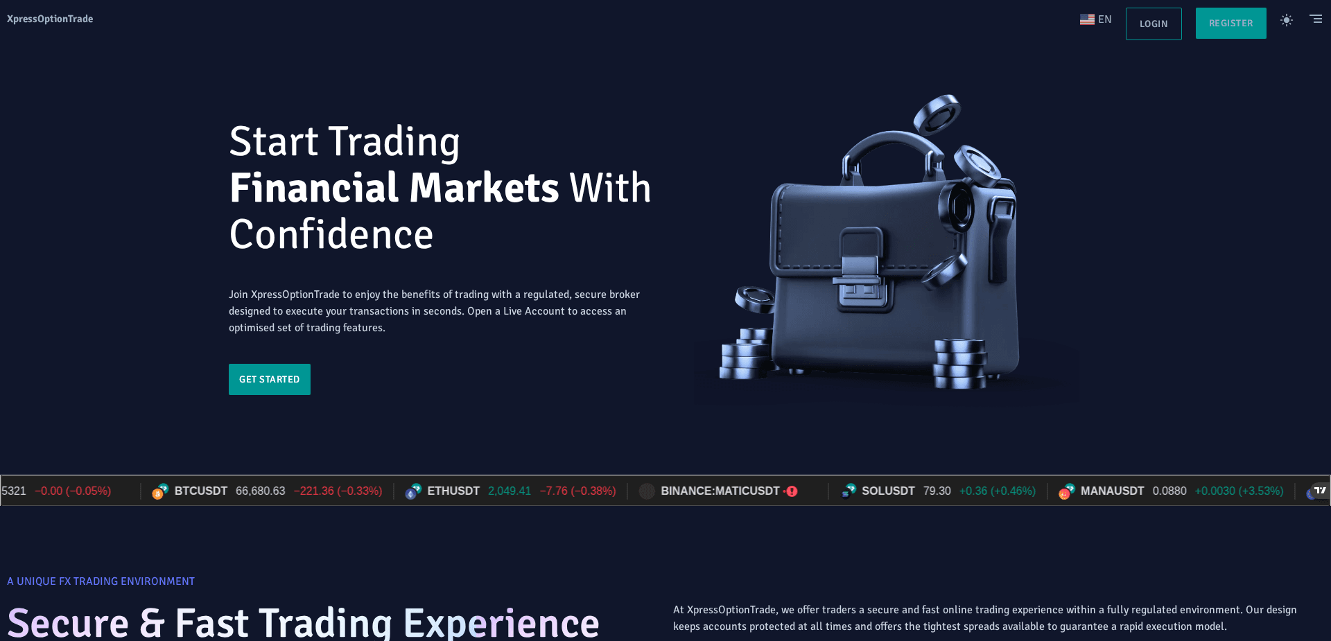 Website screenshot for https://xpressoptiontrade.com/ - 1