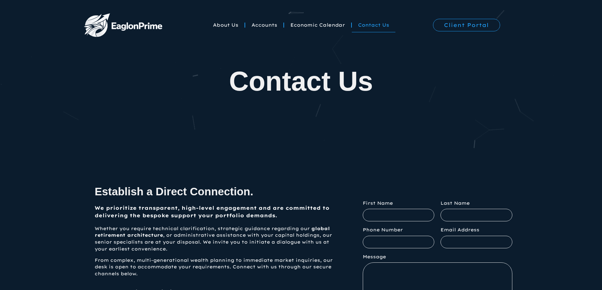 Website screenshot for https://eaglonprime.com/ - 2