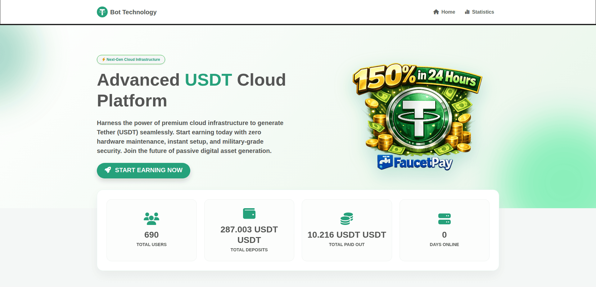 Website screenshot for https://bottechnology.online/ - 1