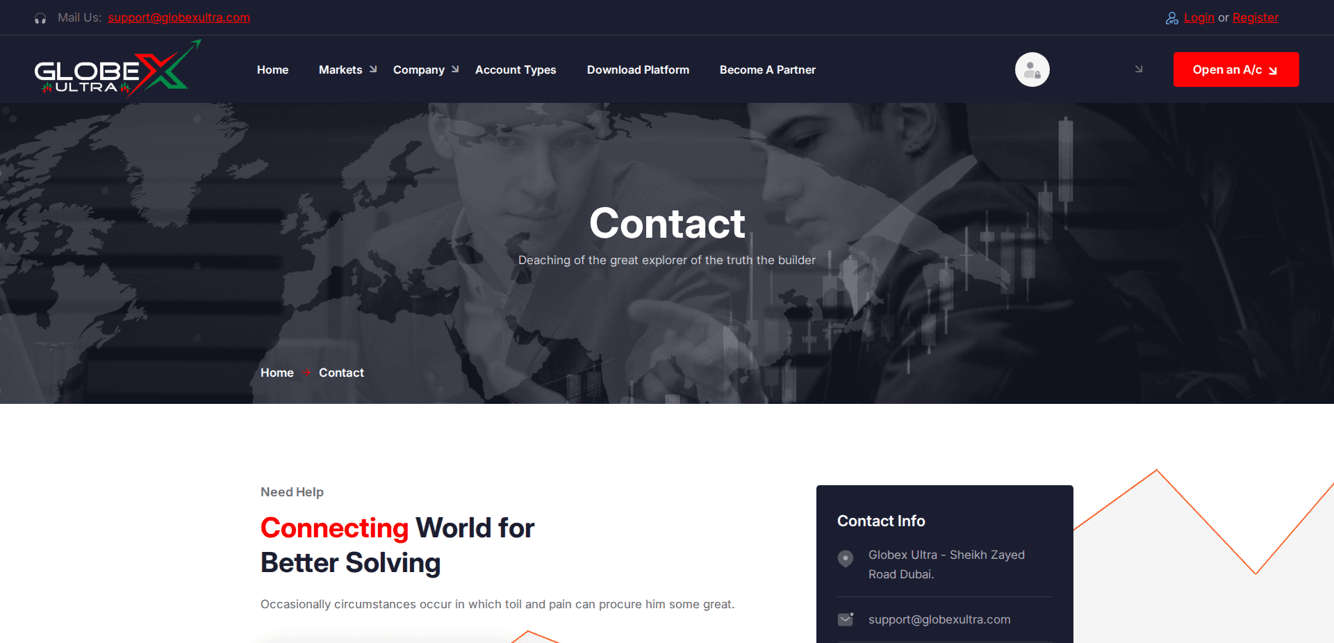 Website screenshot for https://globexultra.com/ - 2