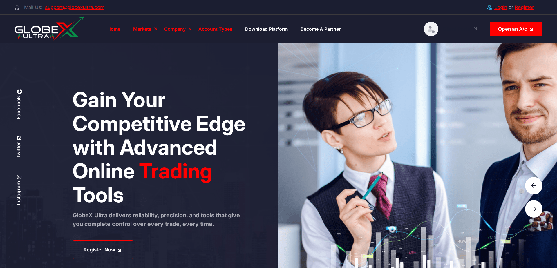 Website screenshot for https://globexultra.com/ - 1