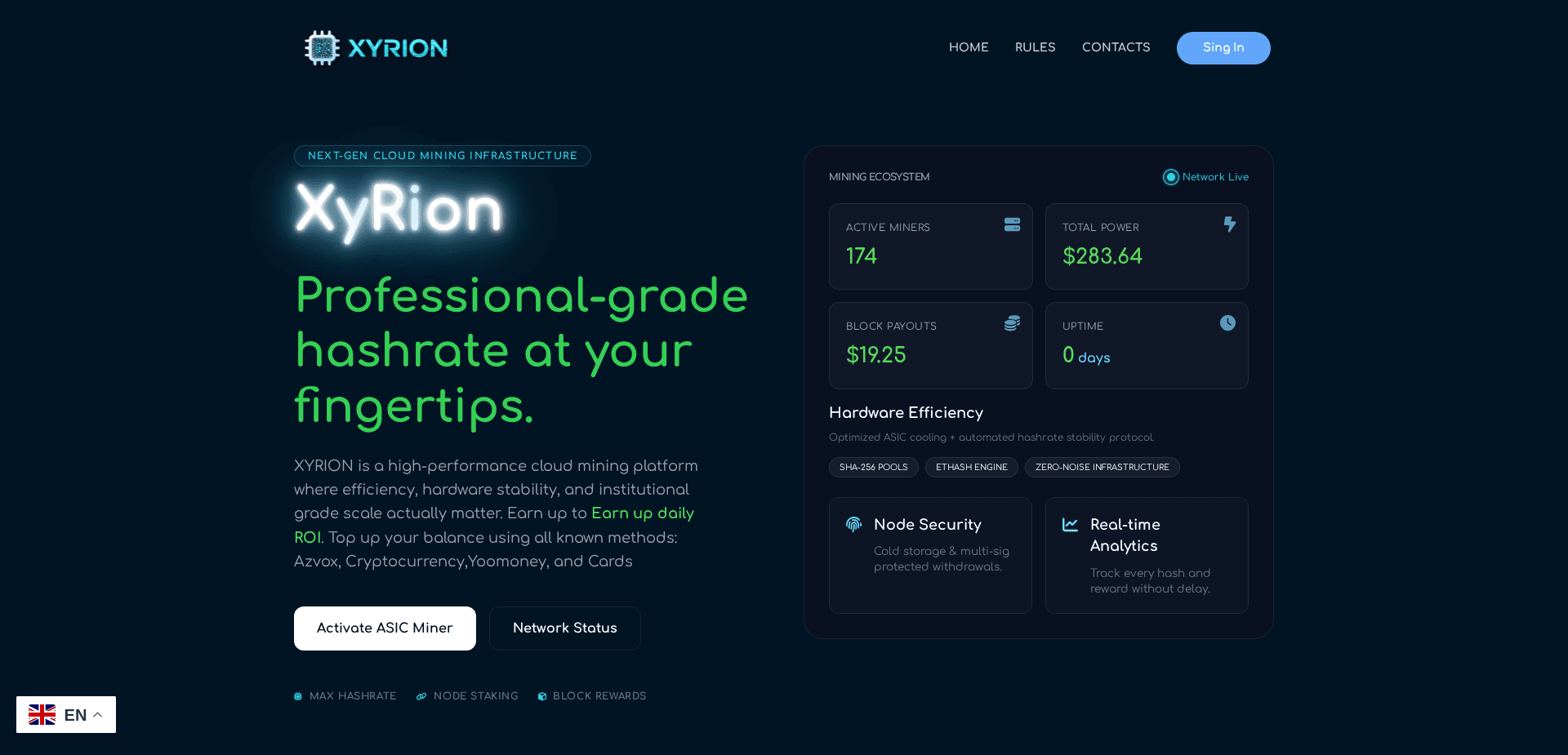Website screenshot for https://xyrion.site/ - 1