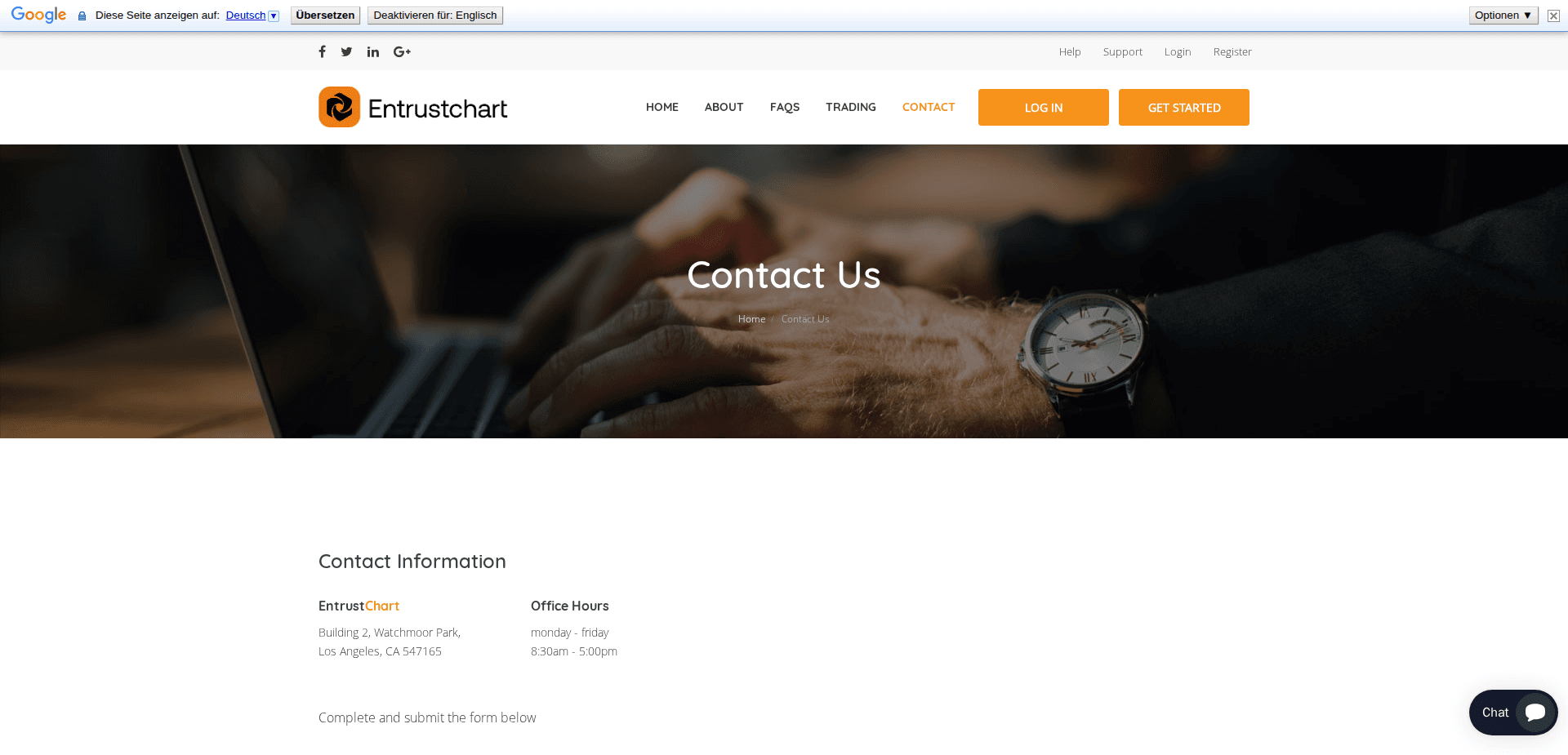 Website screenshot for https://entrustchart.com/ - 2