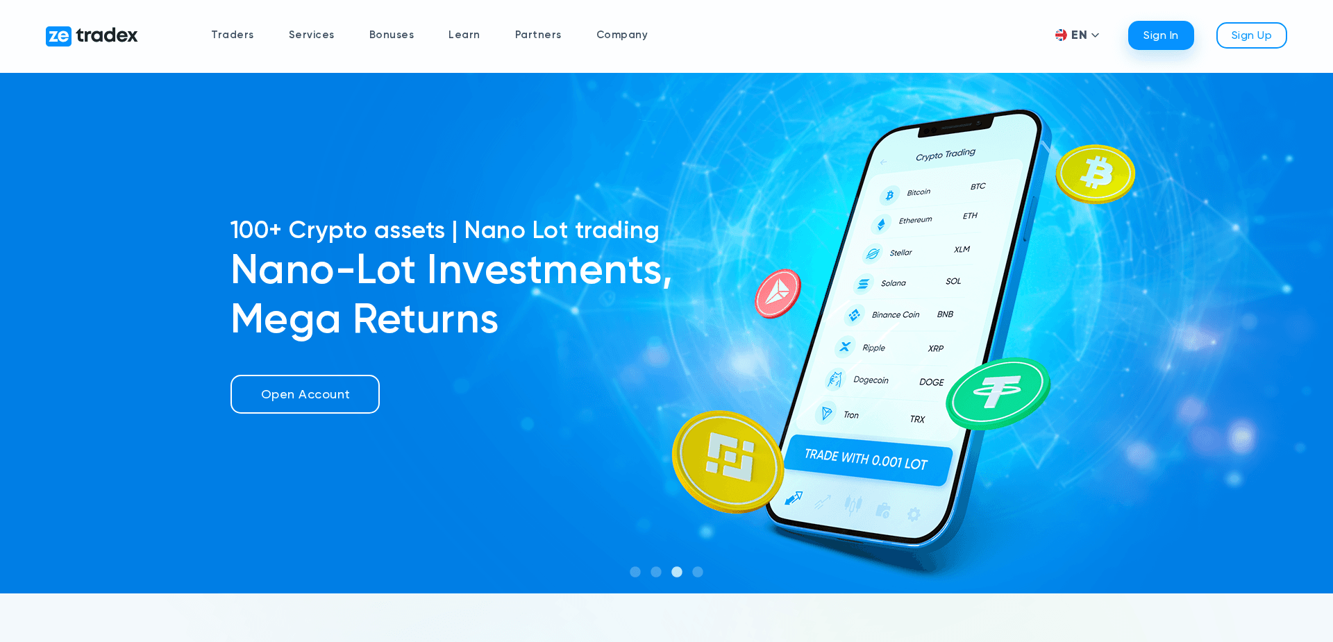 Website screenshot for https://zetradex.com/ - 1