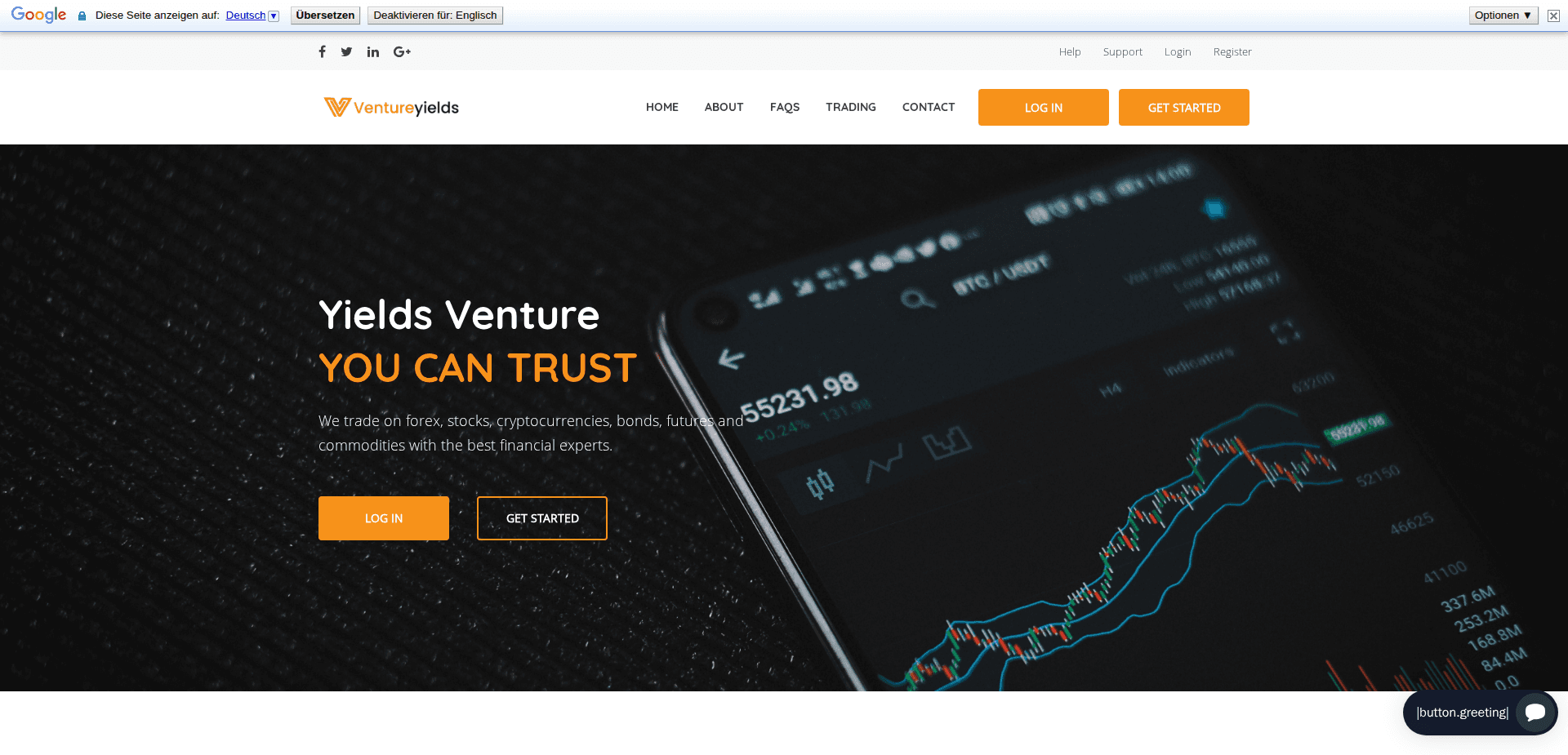 Website screenshot for https://ventureyields.net/ - 1