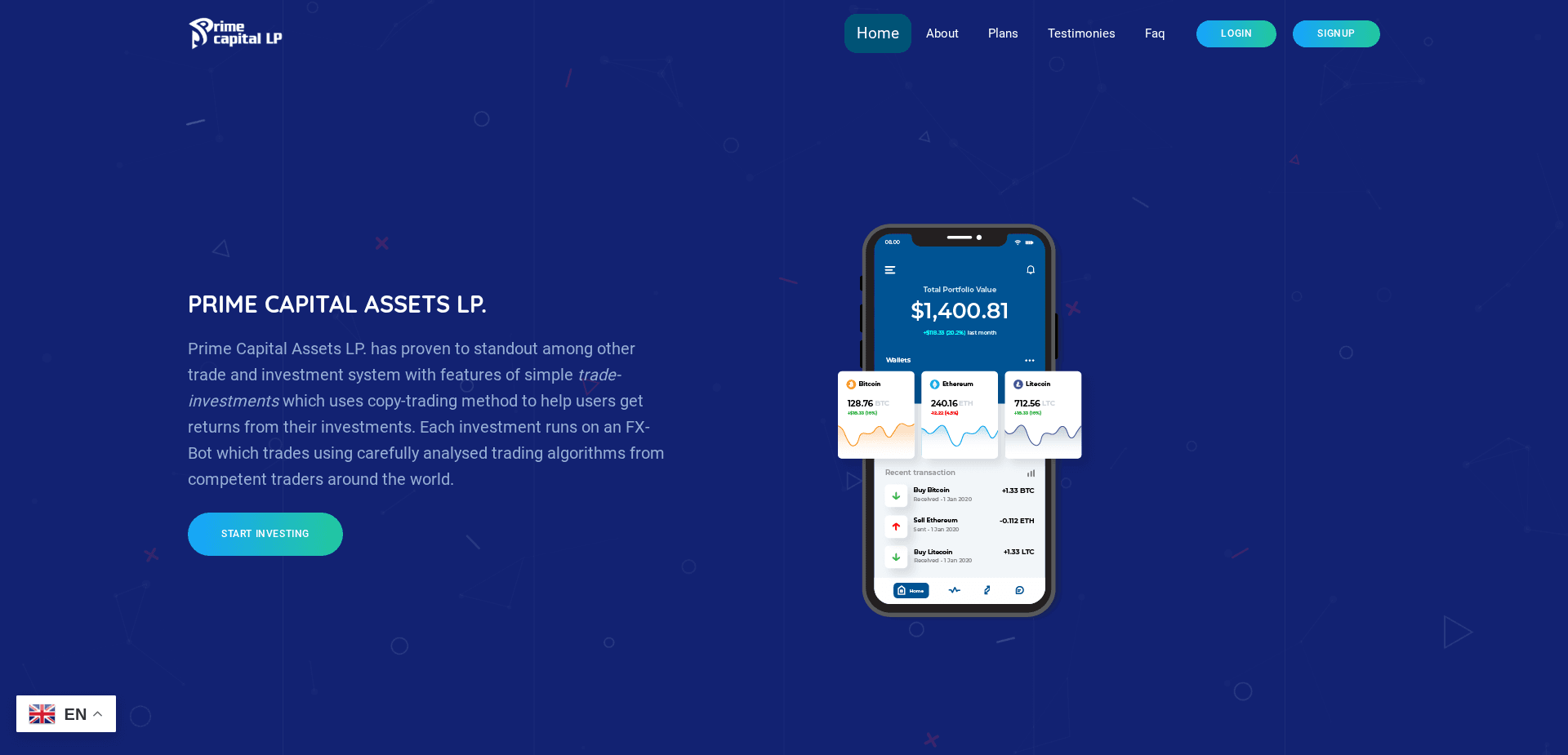Website screenshot for https://primecapit.sbs/ - 1
