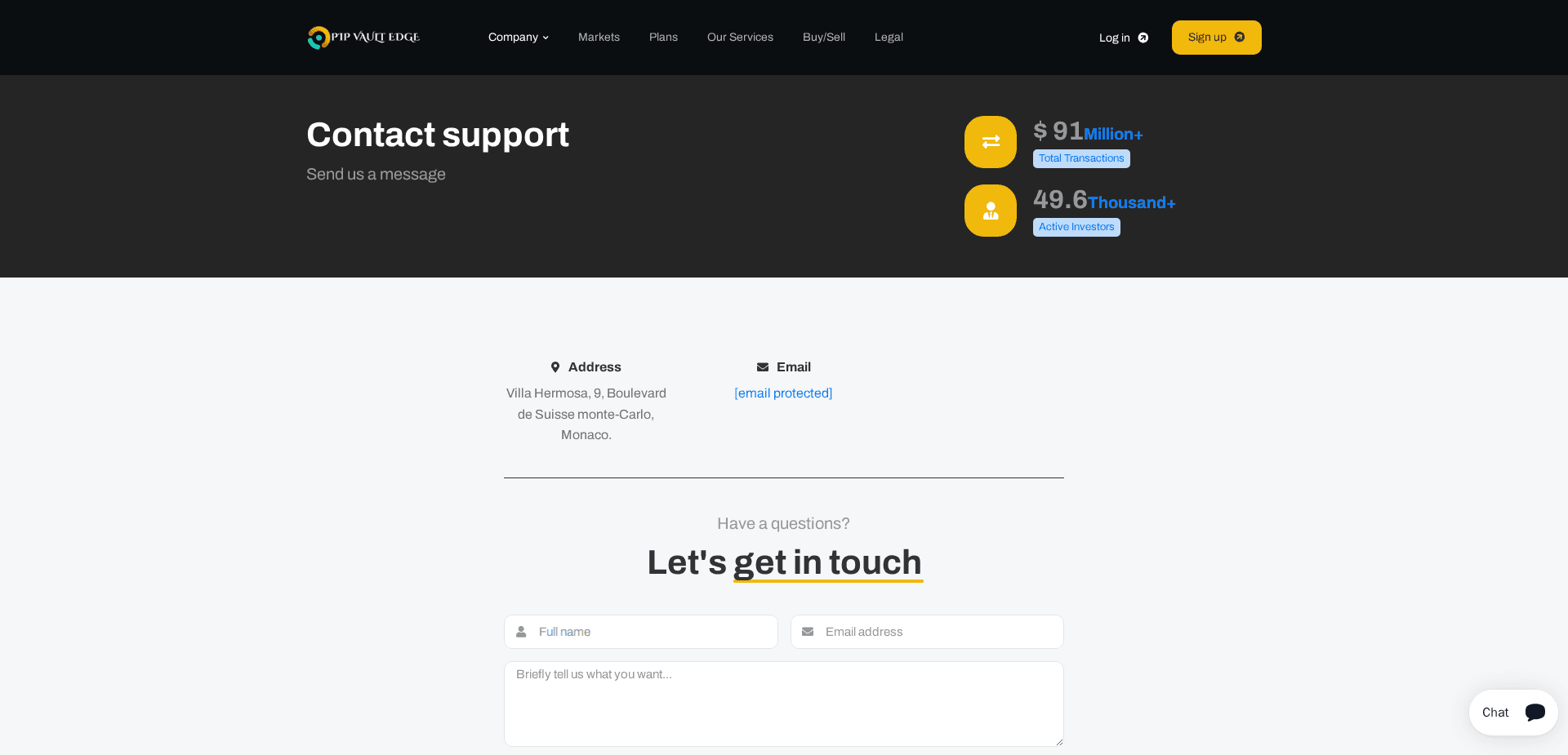 Website screenshot for https://pipvaultedgeinc.com/ - 3