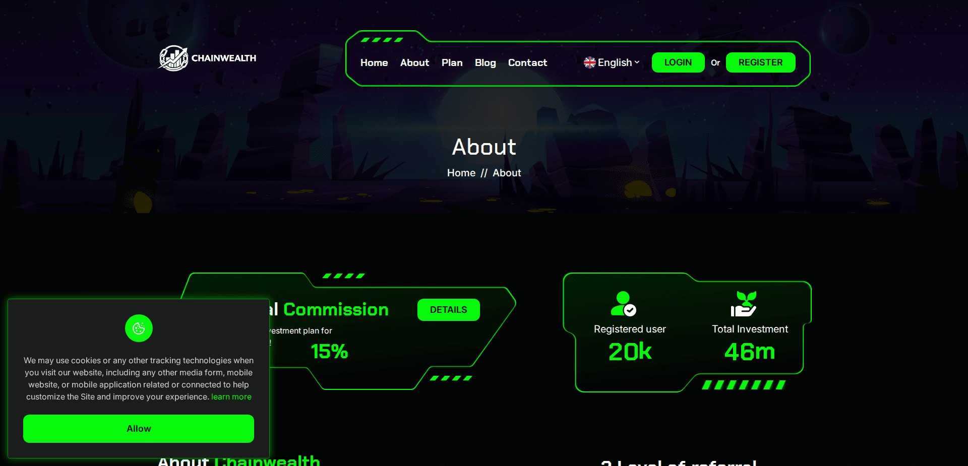 Website screenshot for https://chainwealth.cloud/ - 3