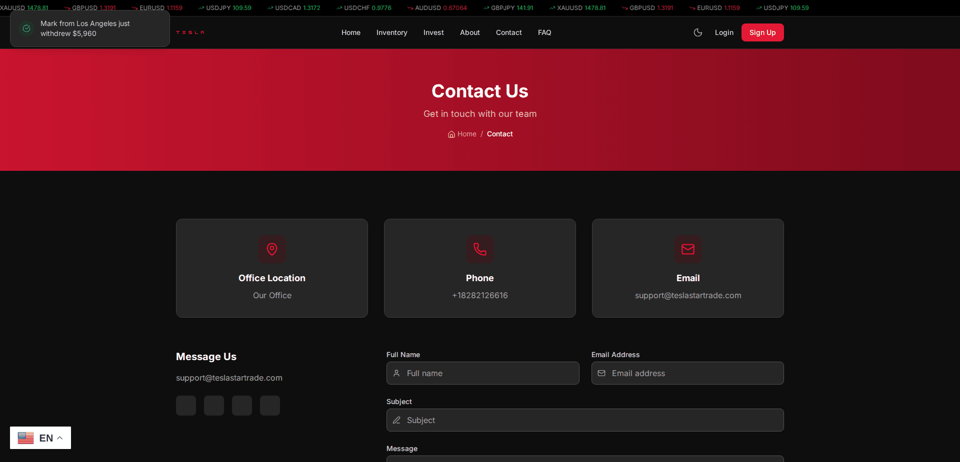 Website screenshot for https://teslastartrade.com/ - 3