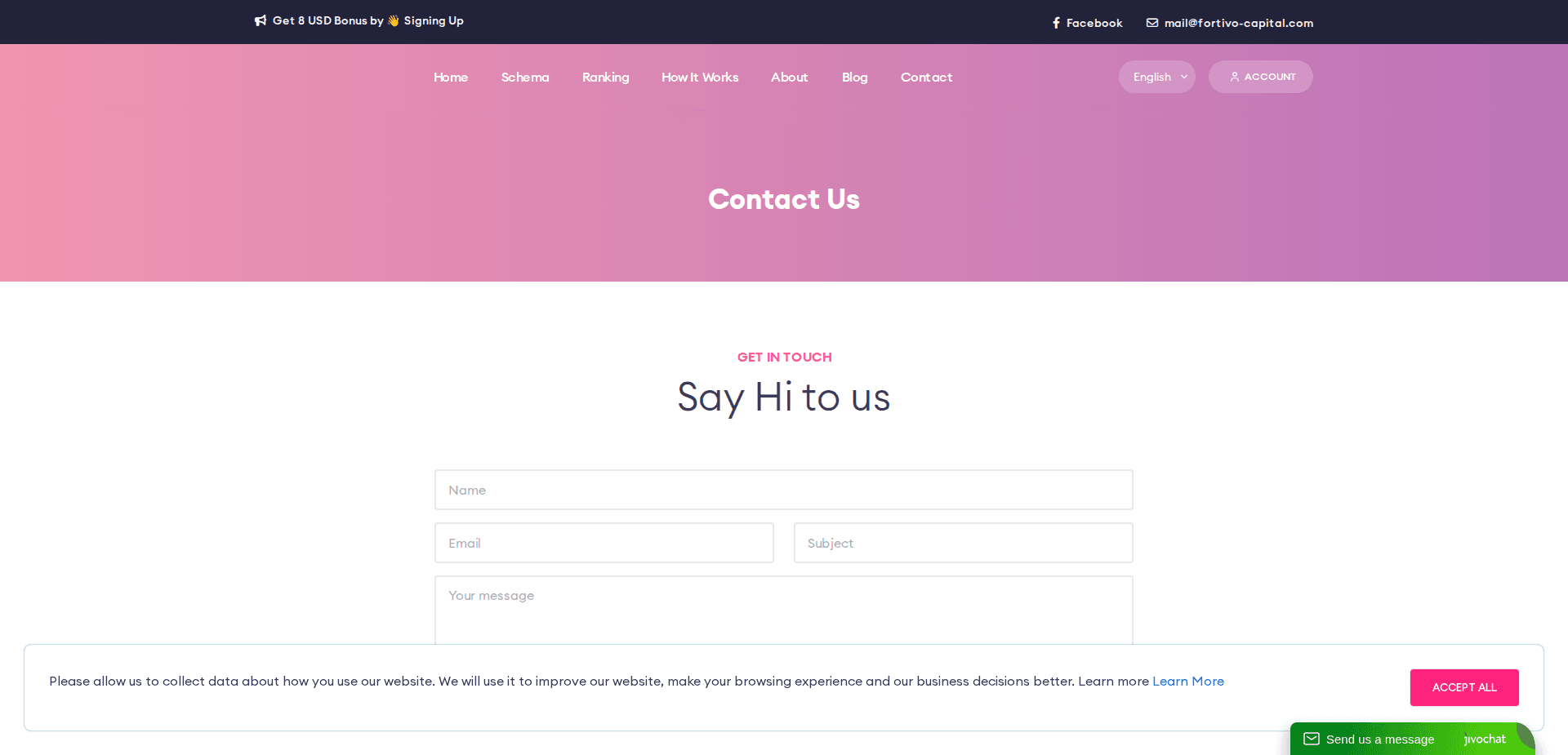 Website screenshot for https://fortivo-capital.com/ - 2
