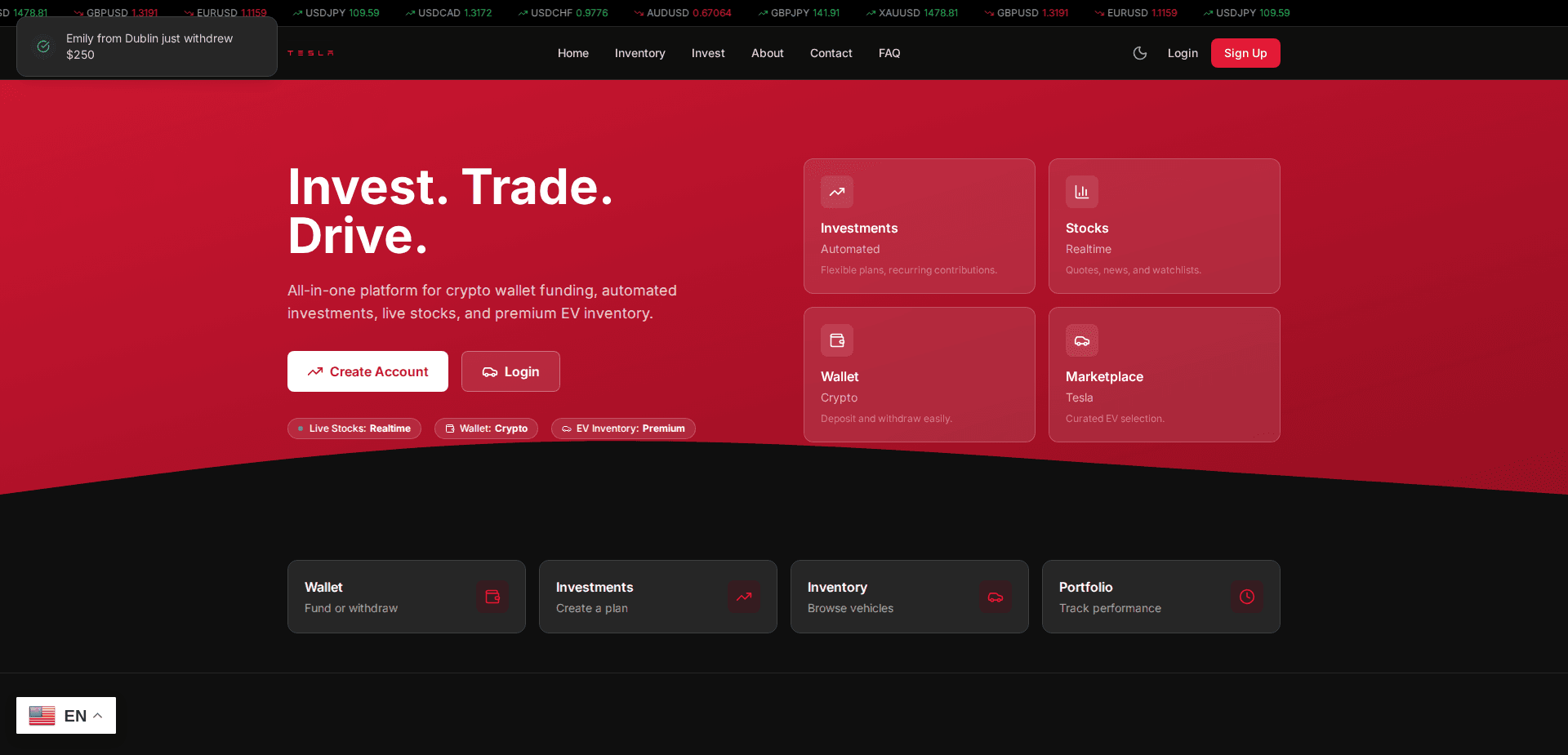 Website screenshot for https://teslastartrade.com/ - 1